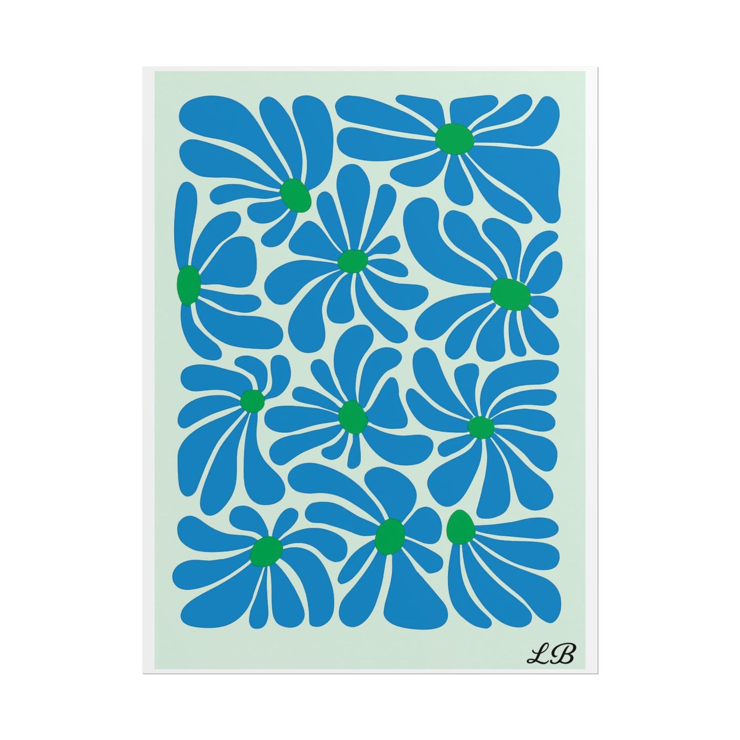 Floral Print Wall Poster - Ocean Petal