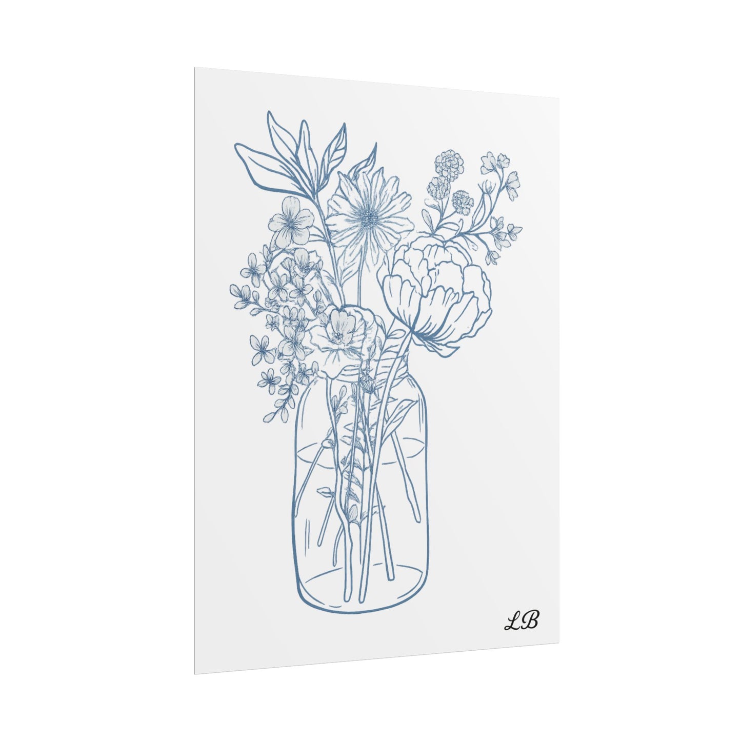 Floral Print Wall Poster - Jar of Botanicals