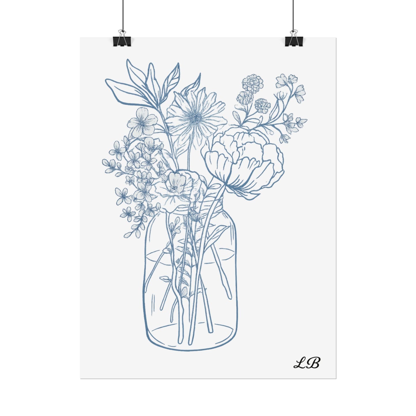 Floral Print Wall Poster - Jar of Botanicals