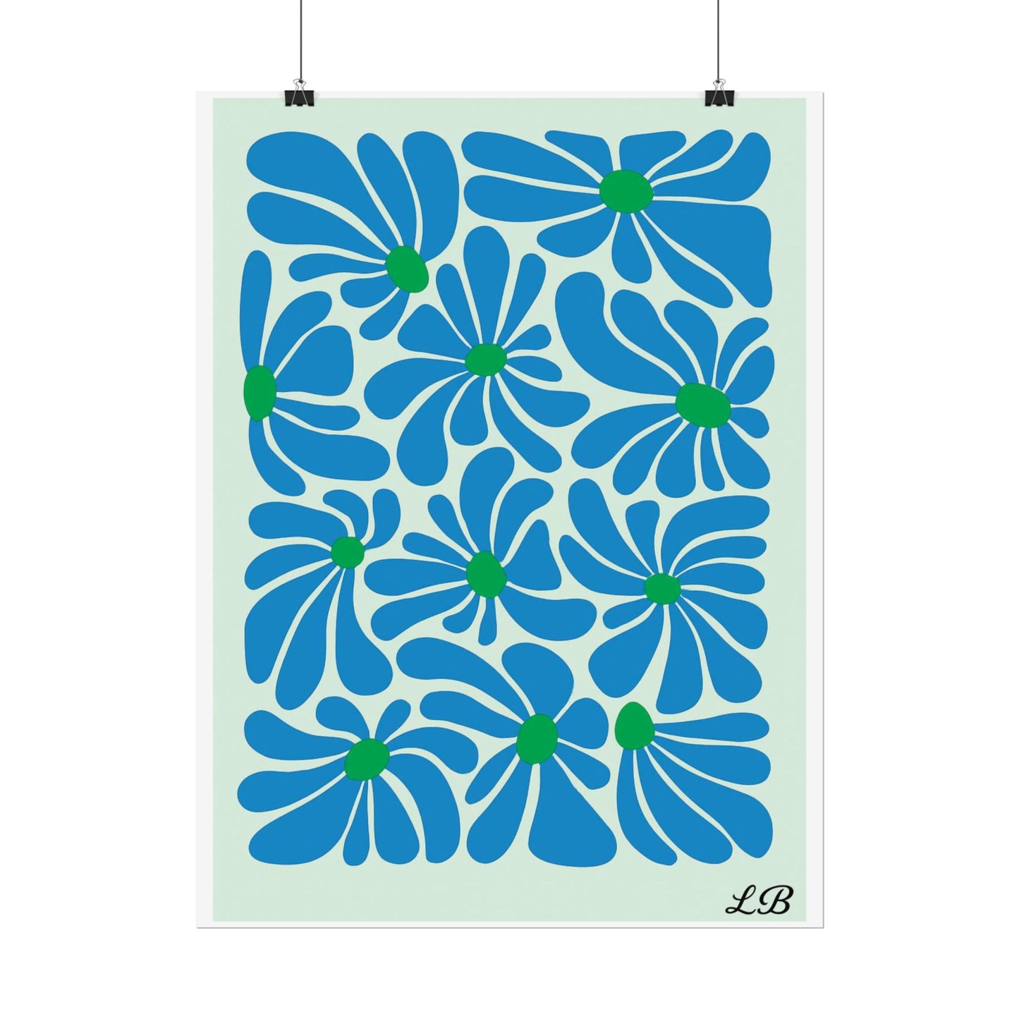 Floral Print Wall Poster - Ocean Petal