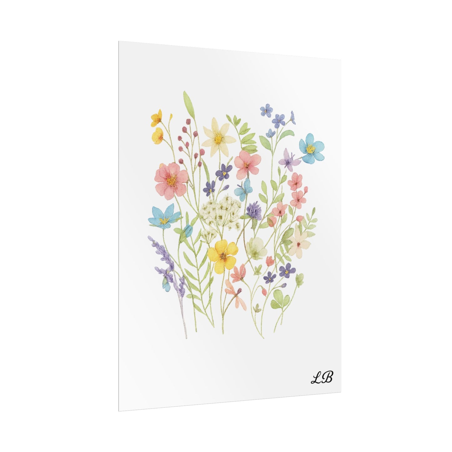 Floral Print Wall Poster - Watercolor Wilds