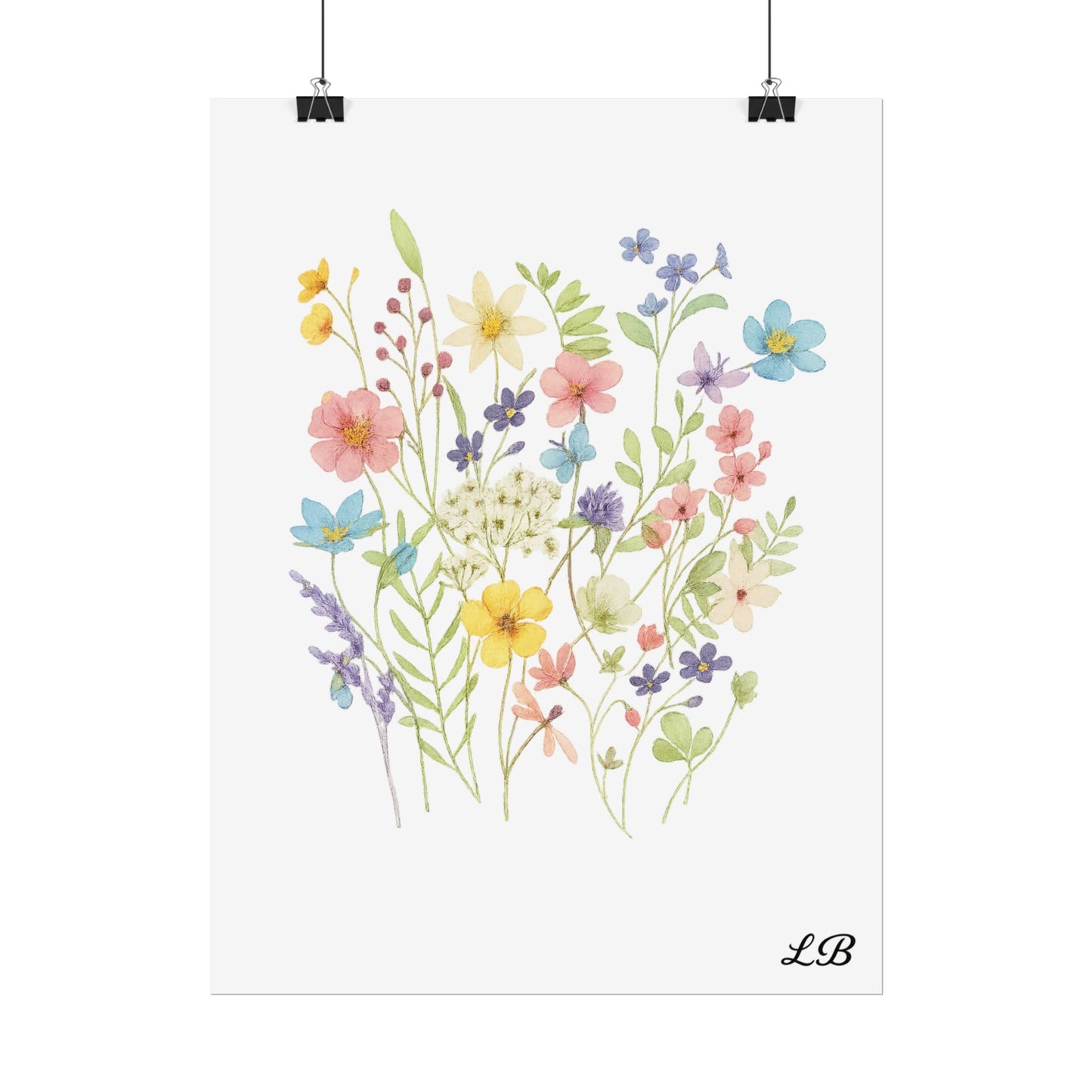 Floral Print Wall Poster - Watercolor Wilds