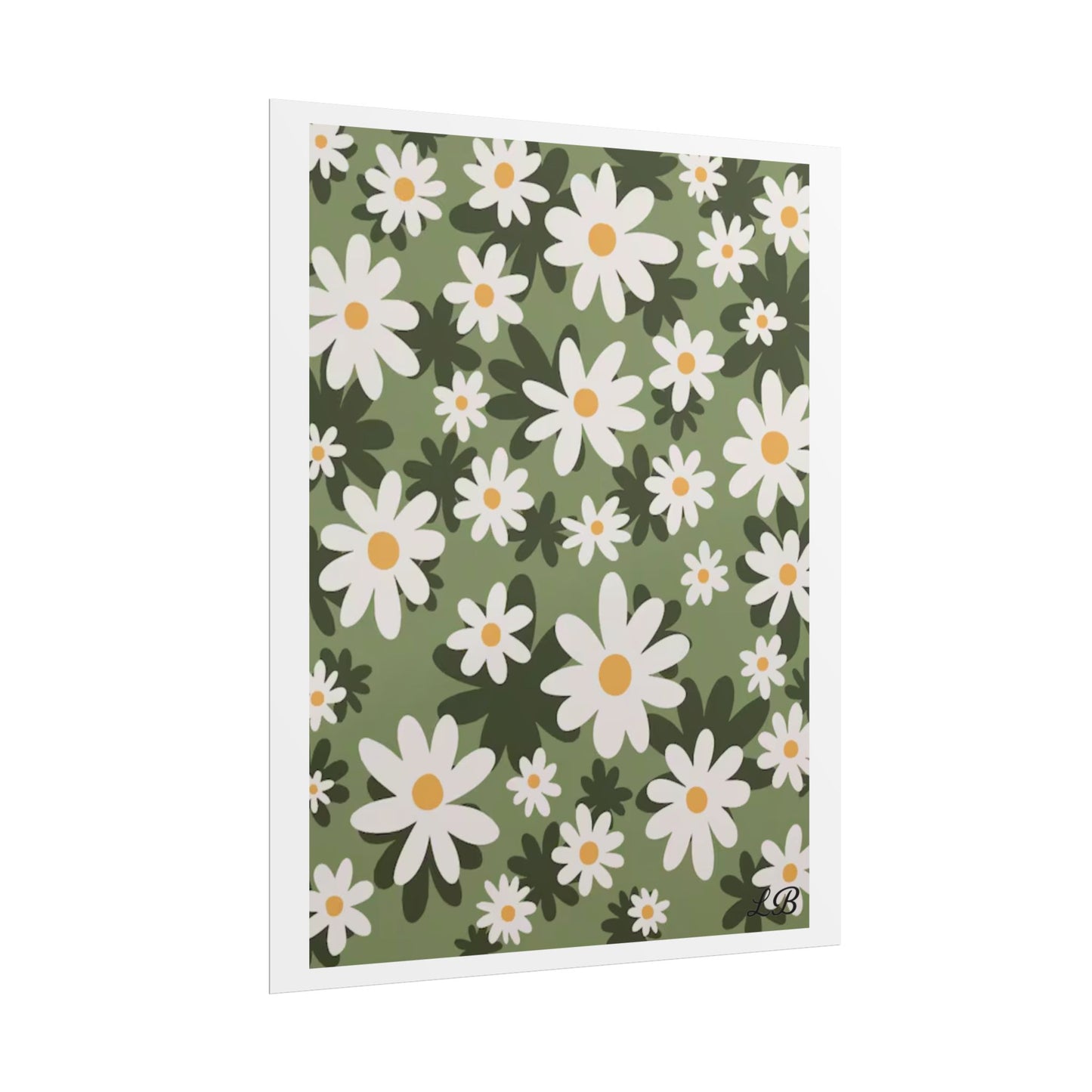 Floral Print Wall Poster - Daisy Dusk