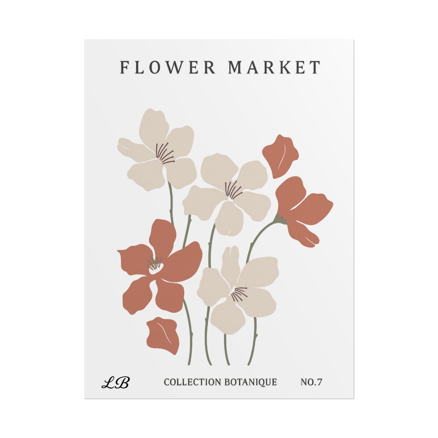 Floral Print Wall Poster - Meadow Market