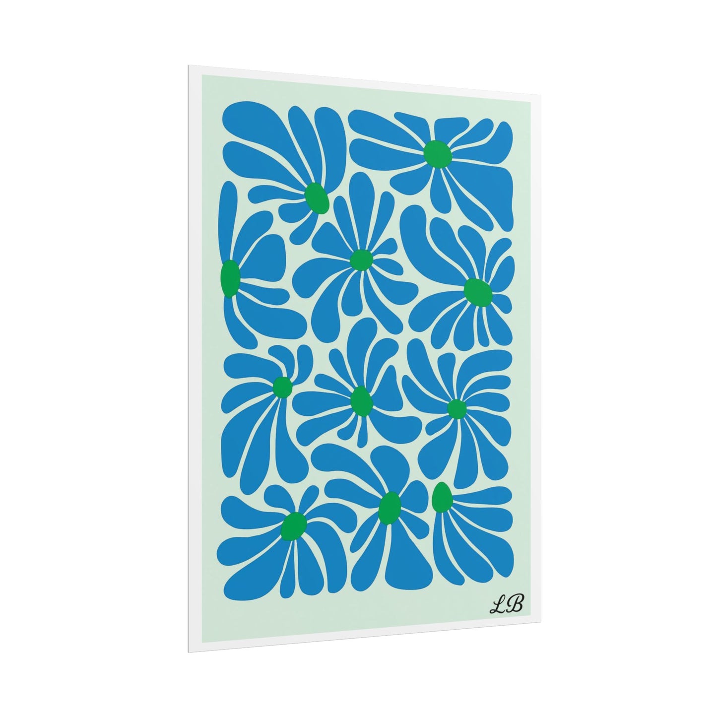 Floral Print Wall Poster - Ocean Petal