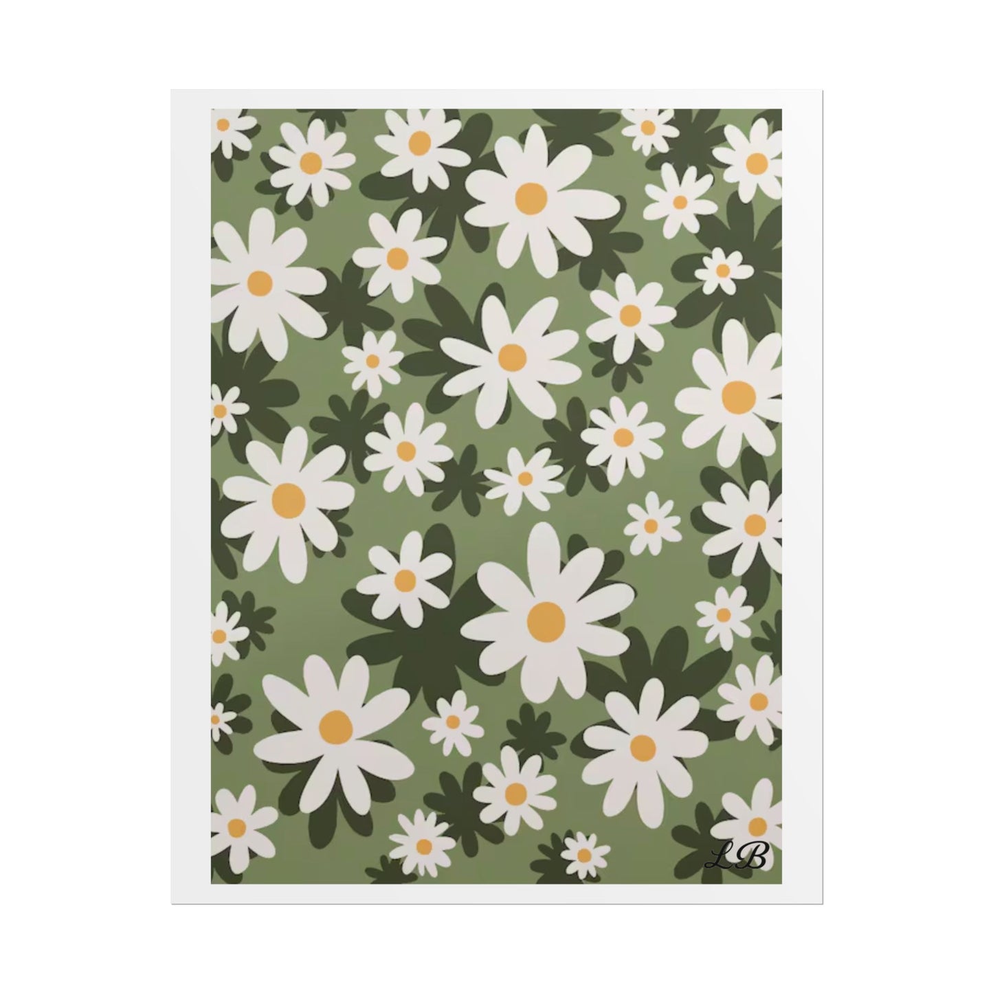 Floral Print Wall Poster - Daisy Dusk