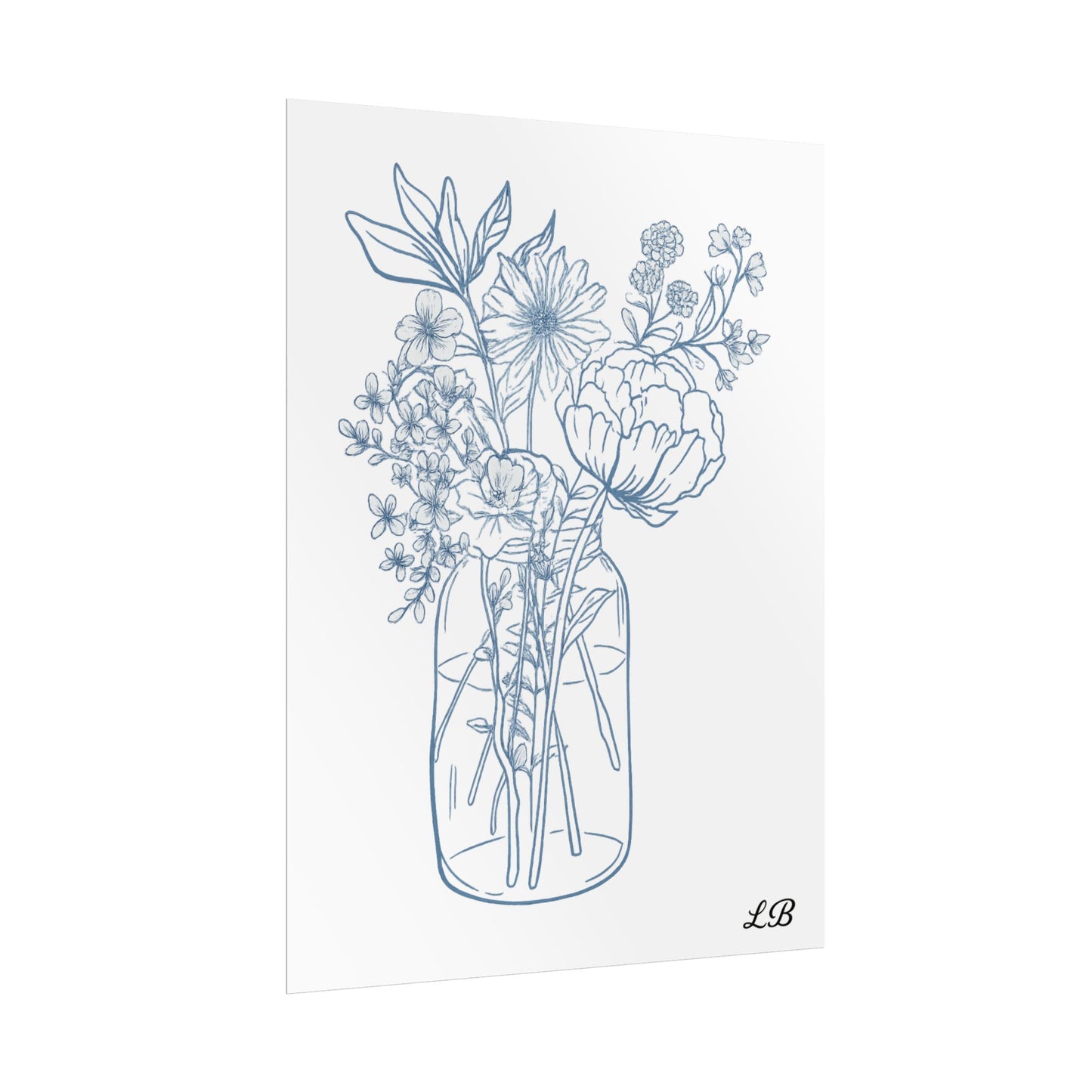 Floral Print Wall Poster - Jar of Botanicals