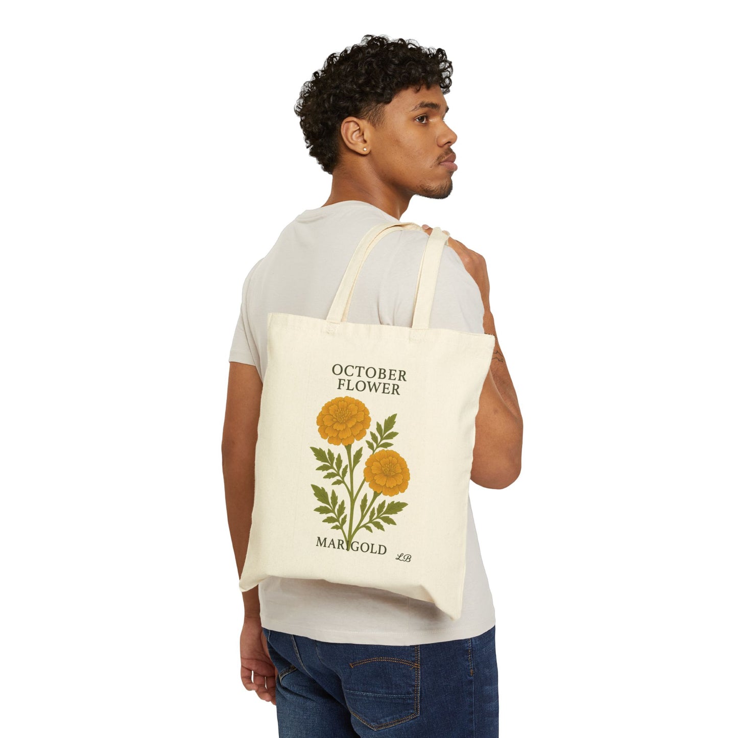 Bloom by Month Tote Bag - October - Marigold