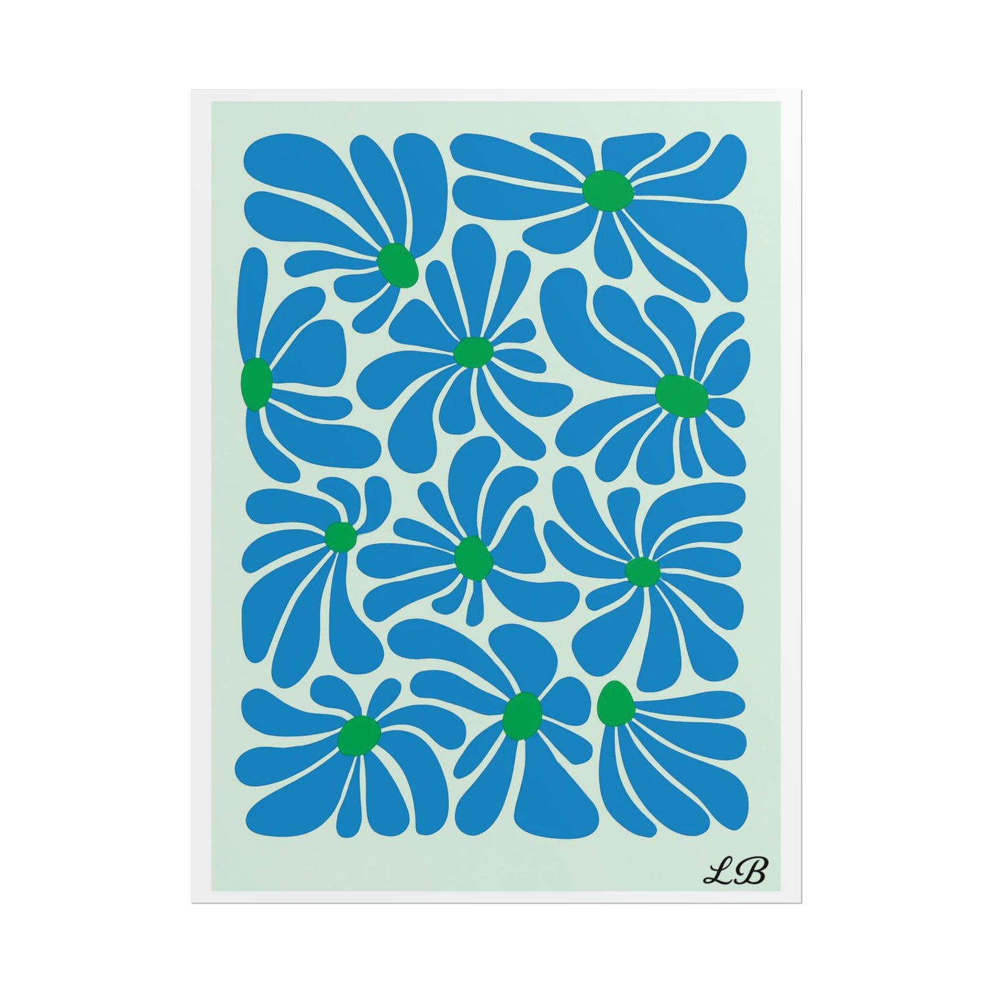 Floral Print Wall Poster - Ocean Petal