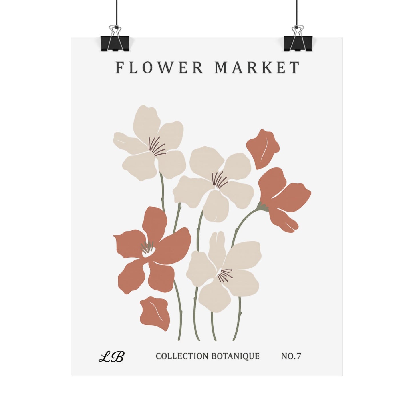 Floral Print Wall Poster - Meadow Market