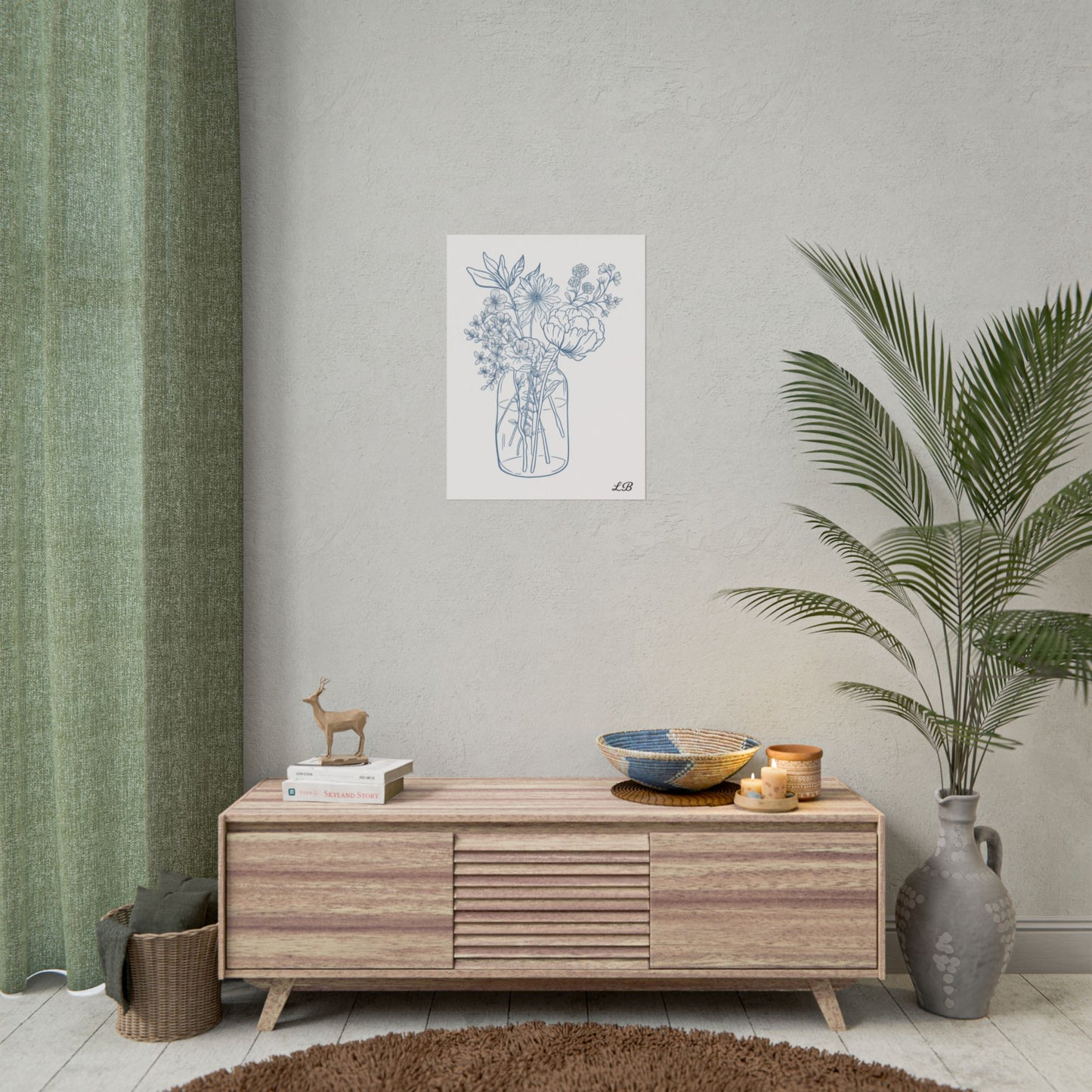 Floral Print Wall Poster - Jar of Botanicals