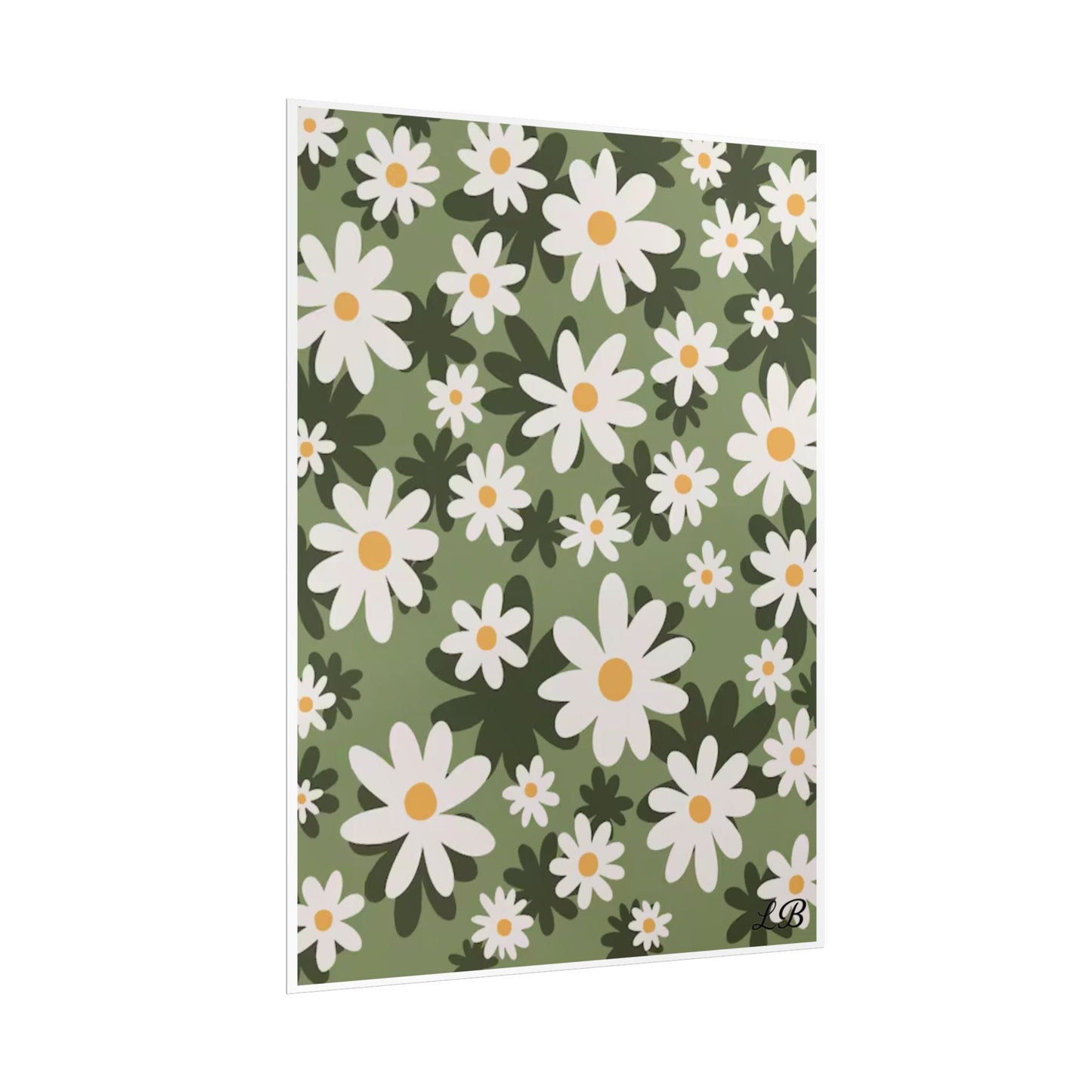 Floral Print Wall Poster - Daisy Dusk