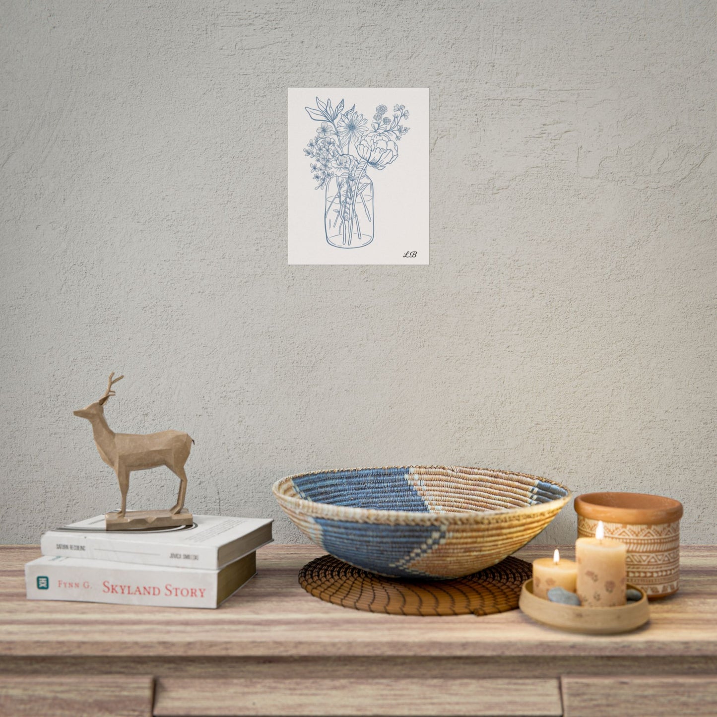 Floral Print Wall Poster - Jar of Botanicals