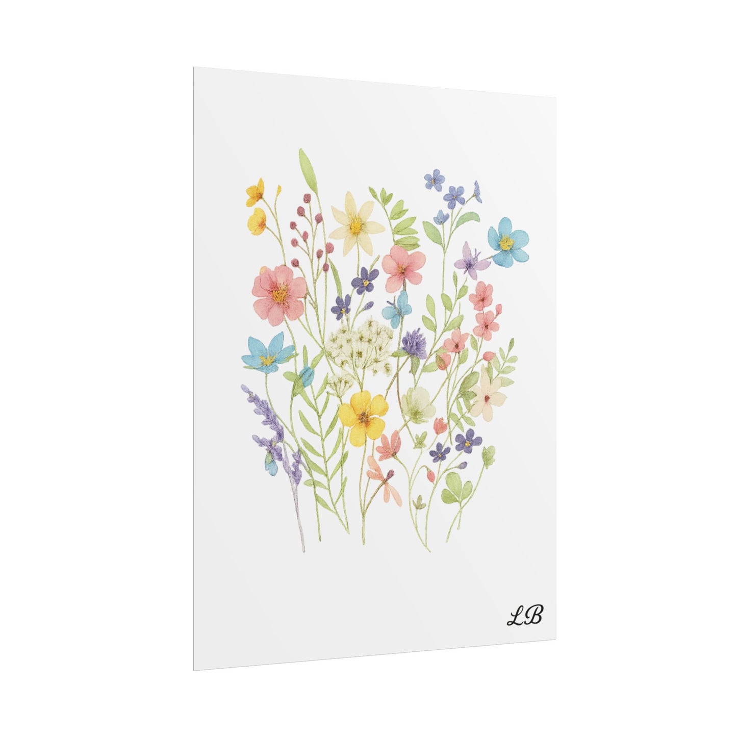 Floral Print Wall Poster - Watercolor Wilds