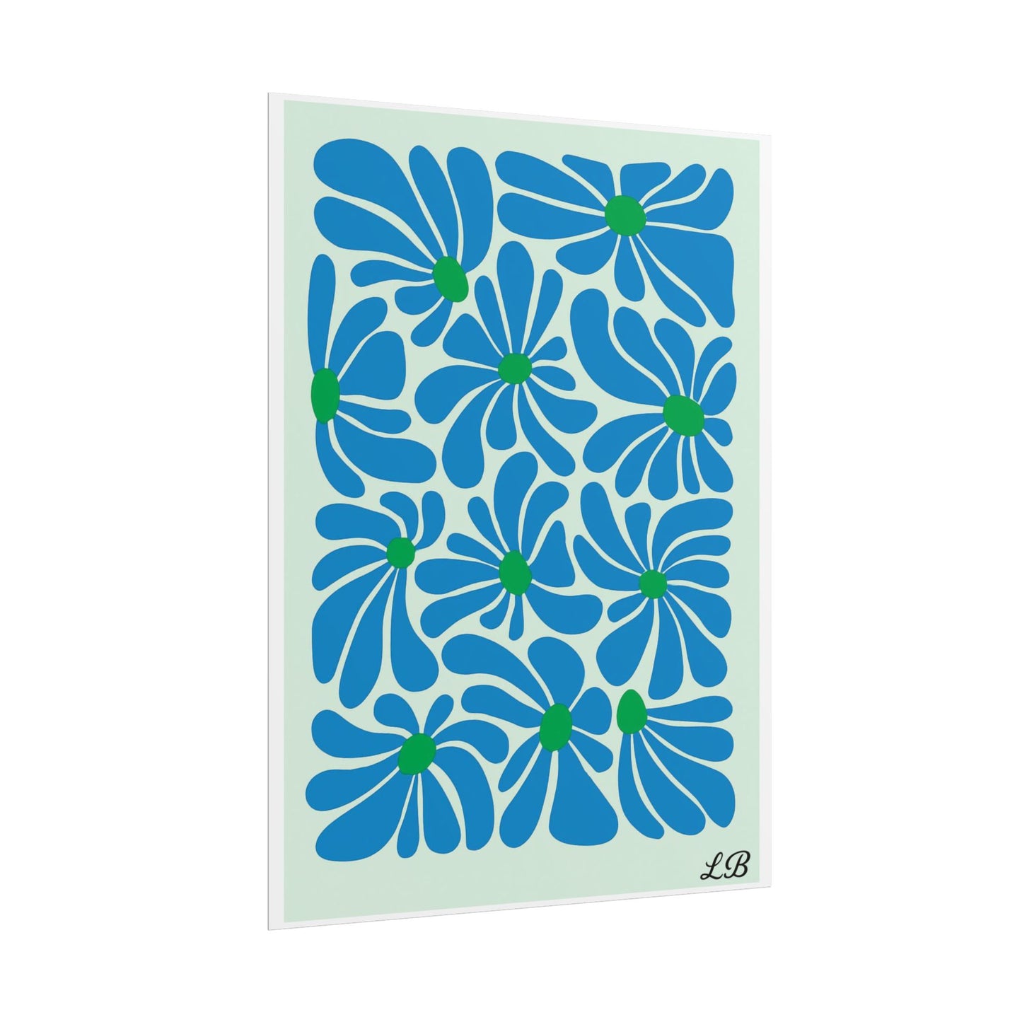 Floral Print Wall Poster - Ocean Petal