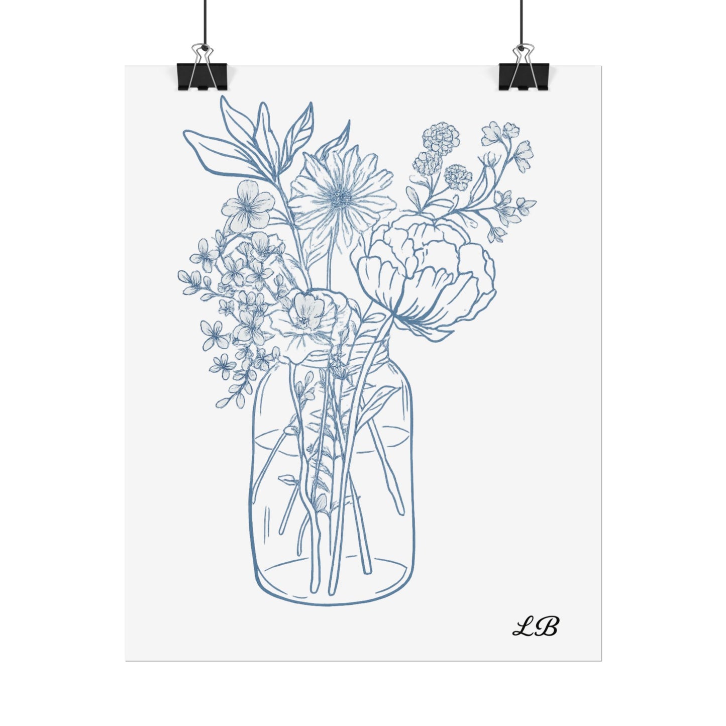 Floral Print Wall Poster - Jar of Botanicals