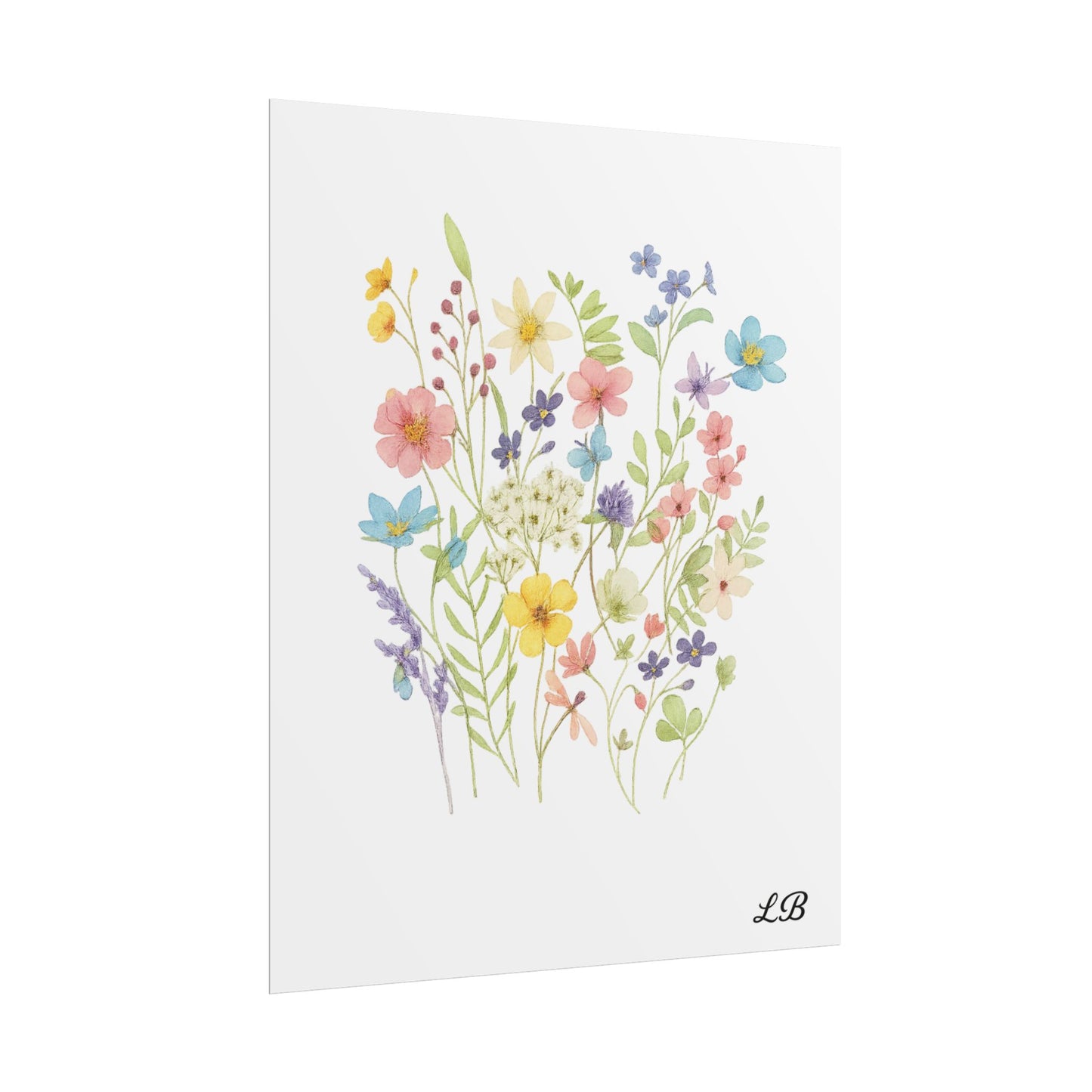 Floral Print Wall Poster - Watercolor Wilds