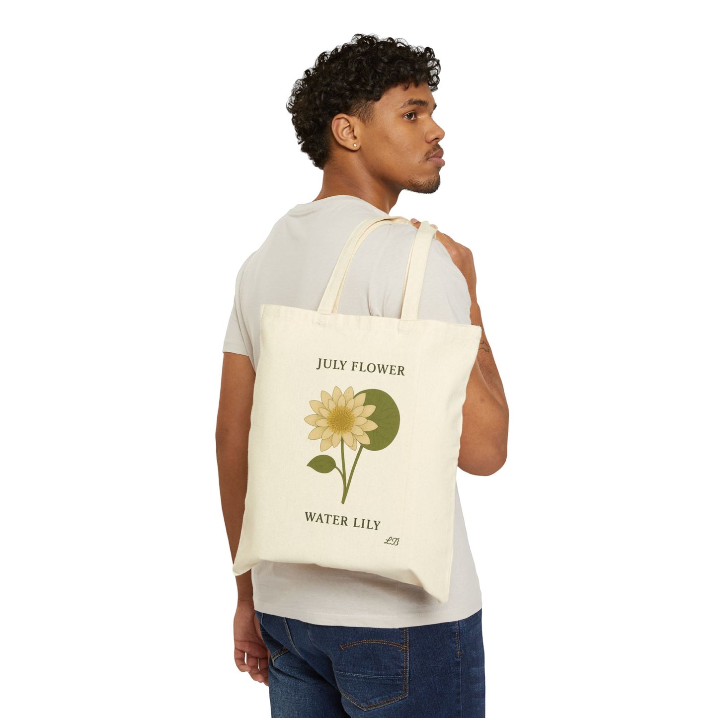 Bloom by Month Tote Bag - July - Water Lily