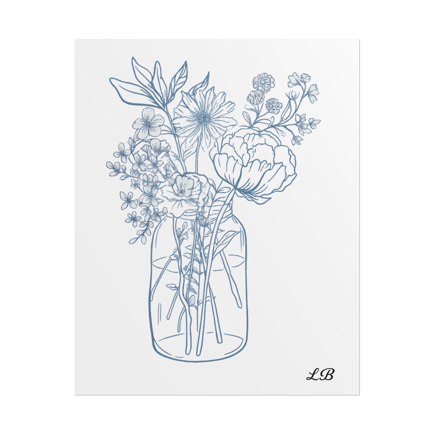Floral Print Wall Poster - Jar of Botanicals