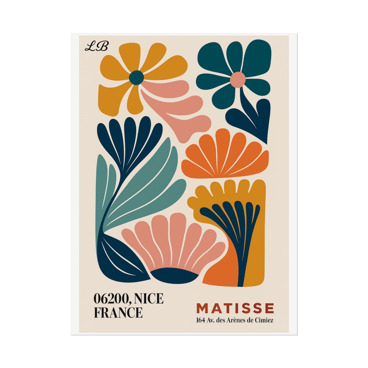 Floral Print Wall Poster - Matisse Bloom