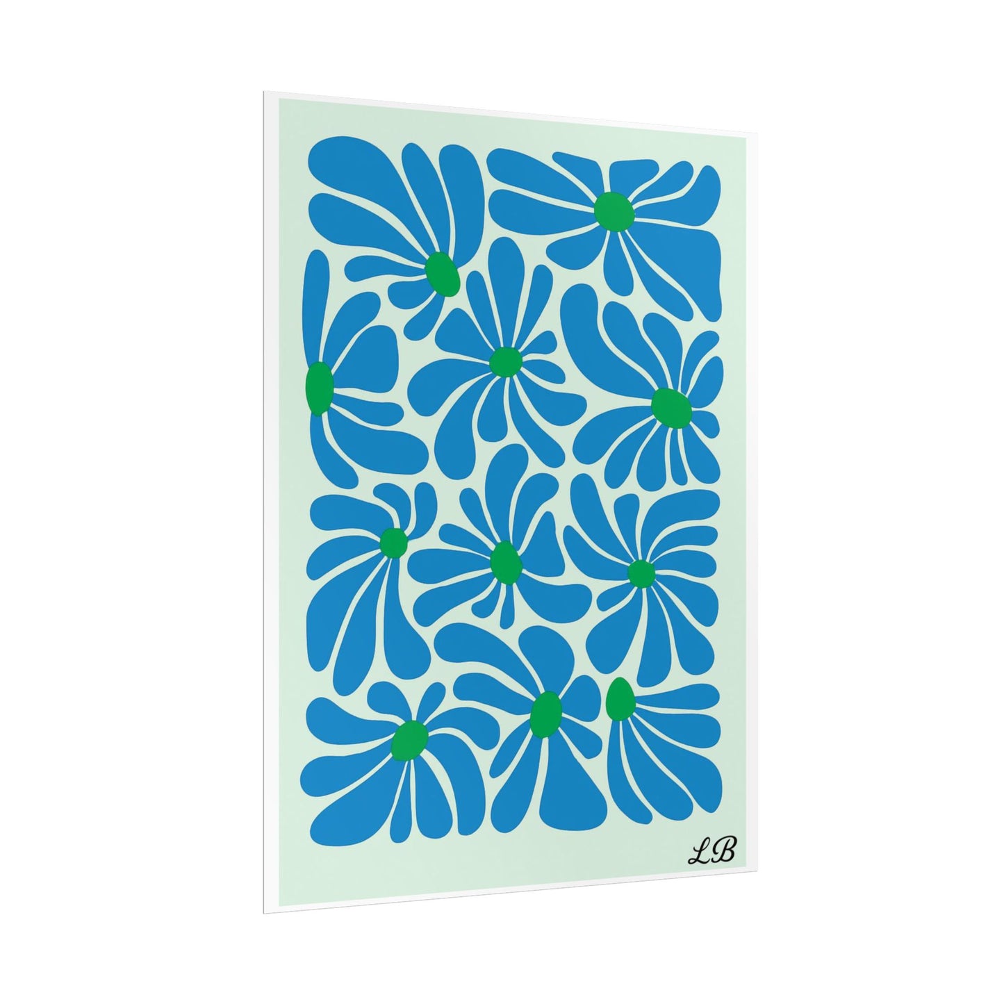 Floral Print Wall Poster - Ocean Petal