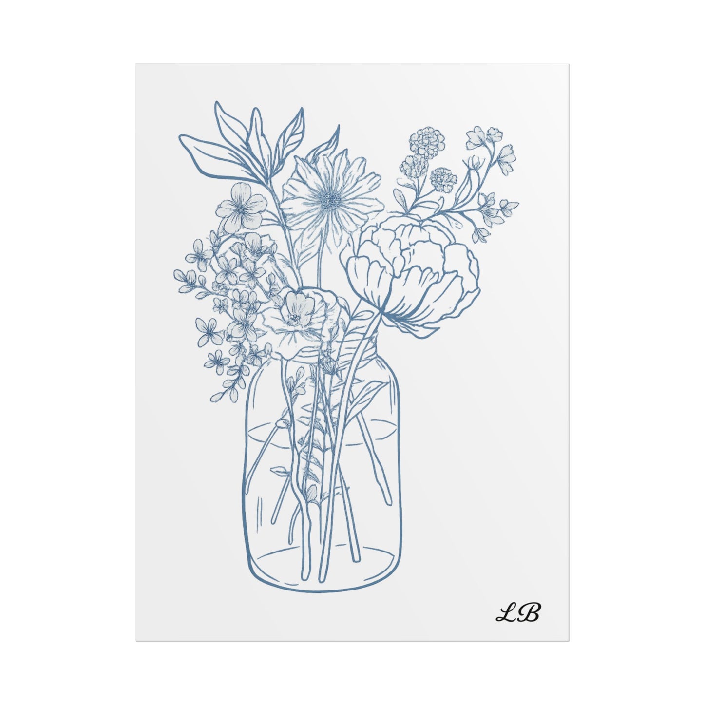 Floral Print Wall Poster - Jar of Botanicals