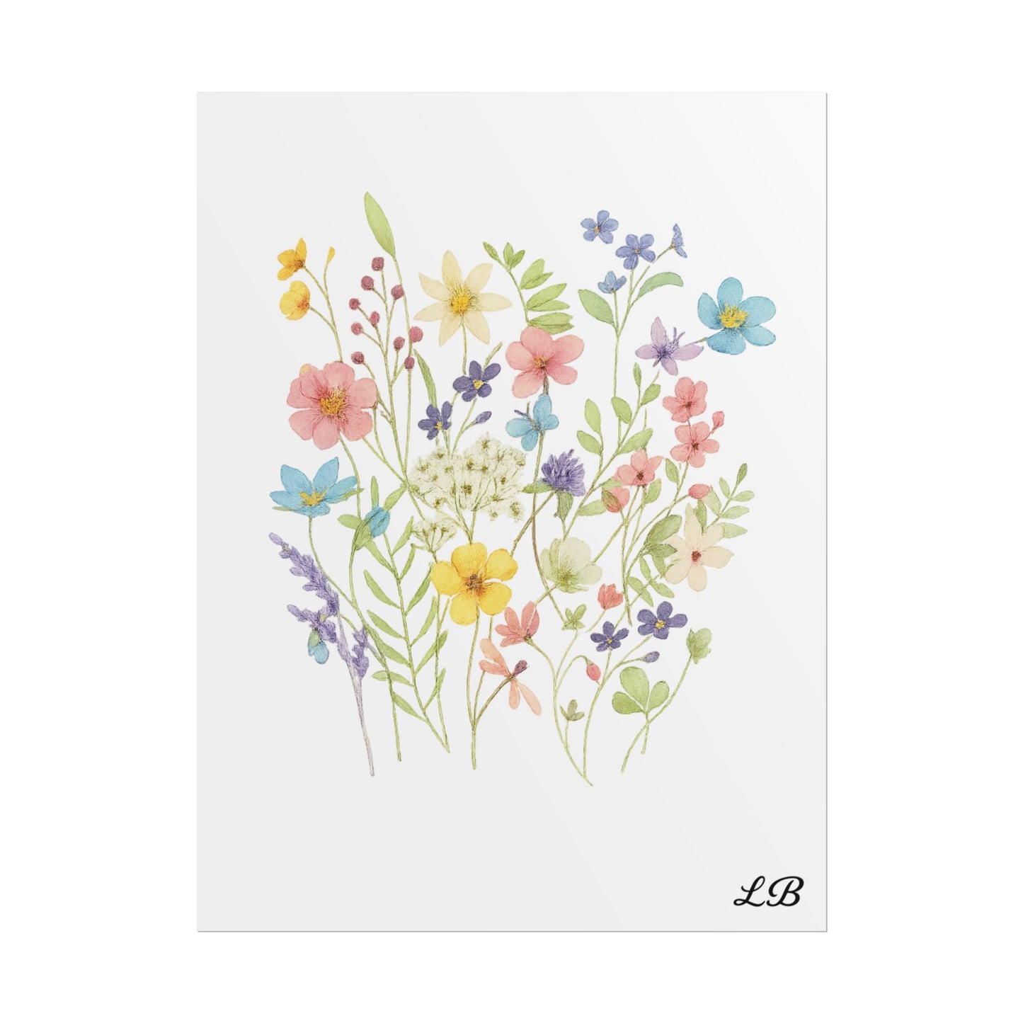 Floral Print Wall Poster - Watercolor Wilds