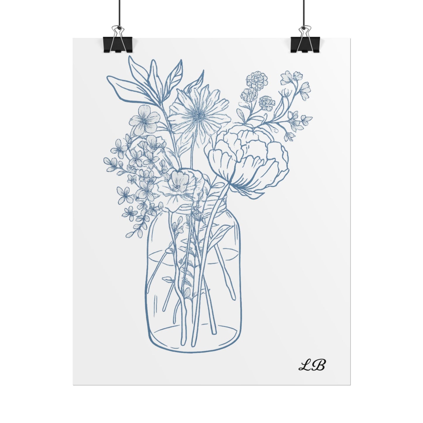 Floral Print Wall Poster - Jar of Botanicals