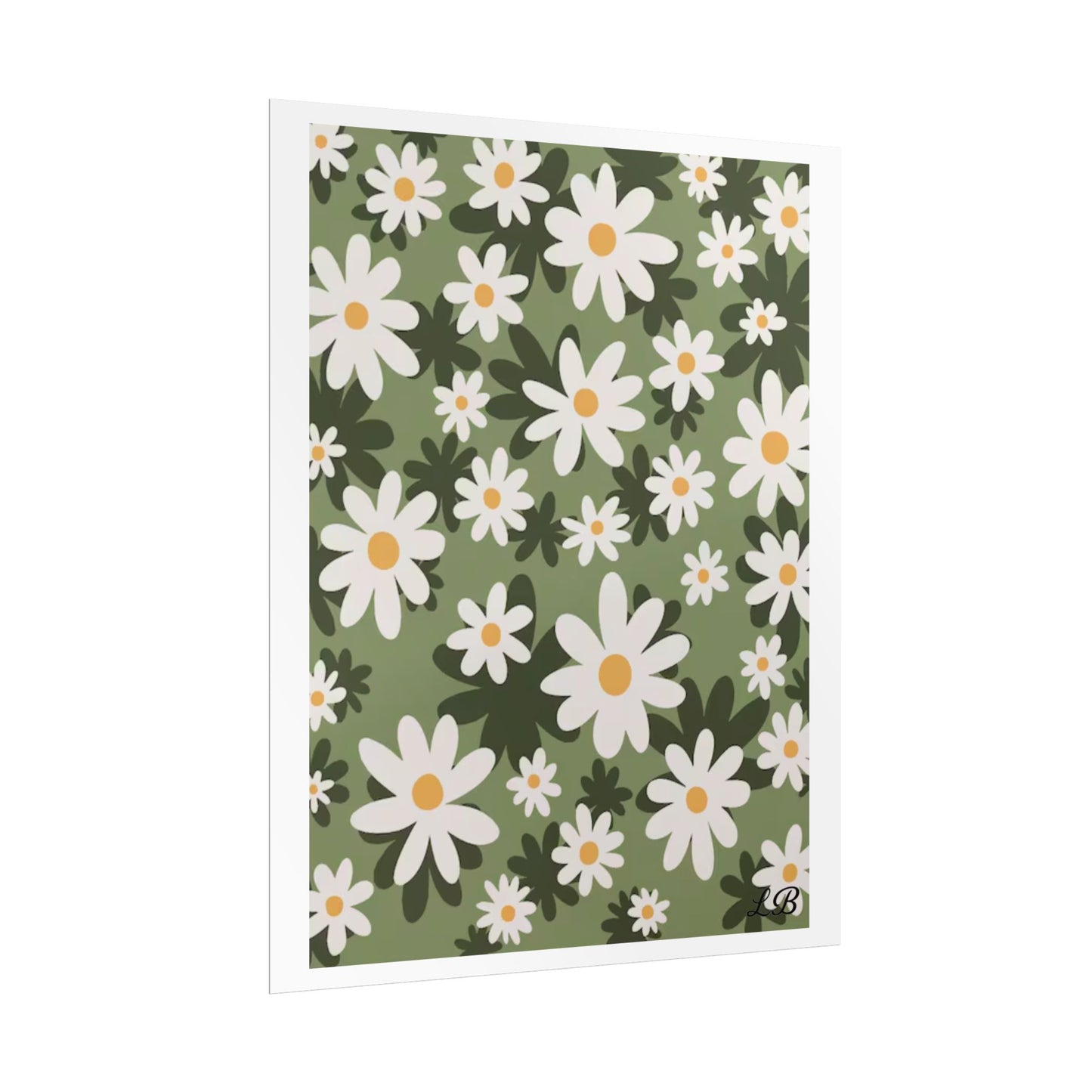 Floral Print Wall Poster - Daisy Dusk
