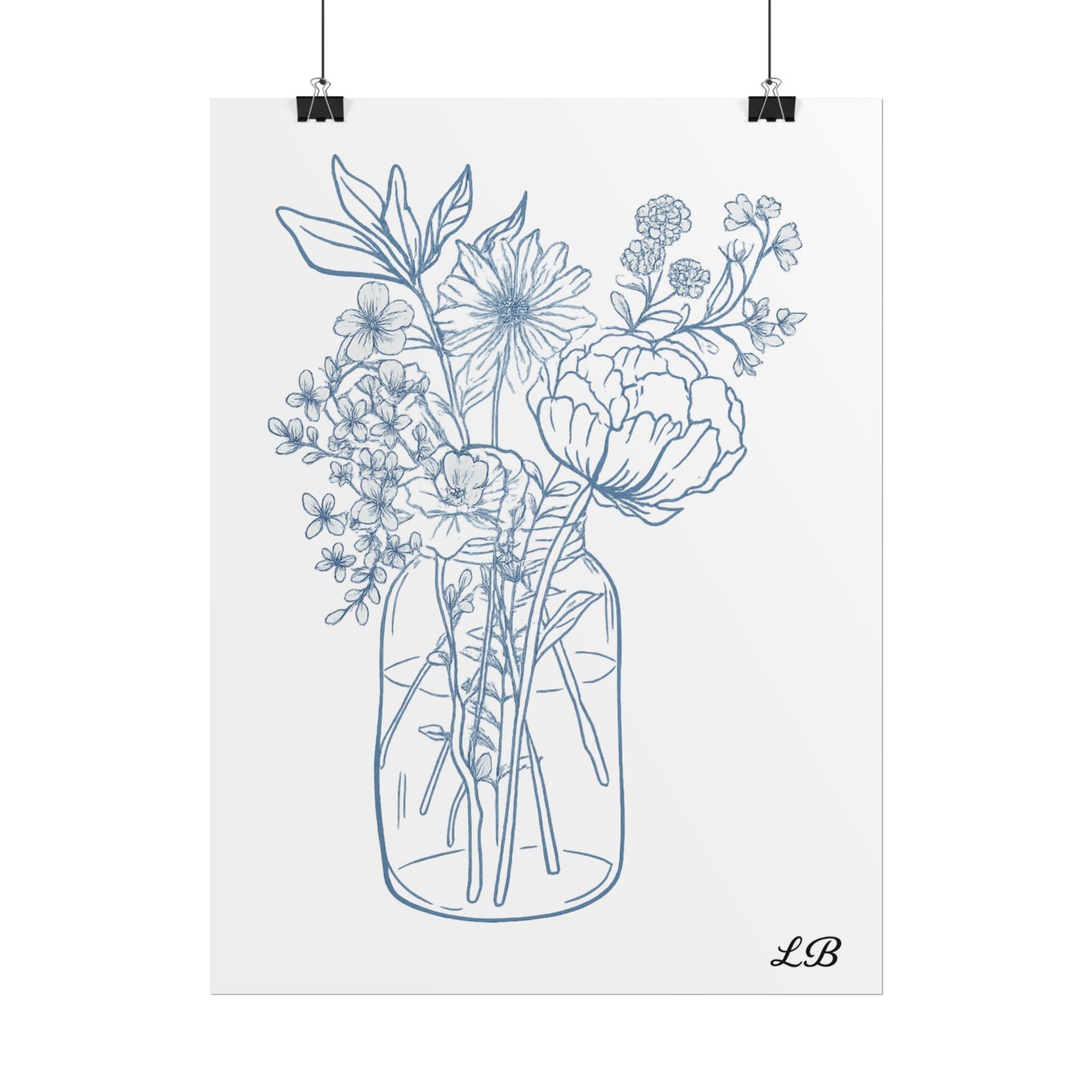 Floral Print Wall Poster - Jar of Botanicals