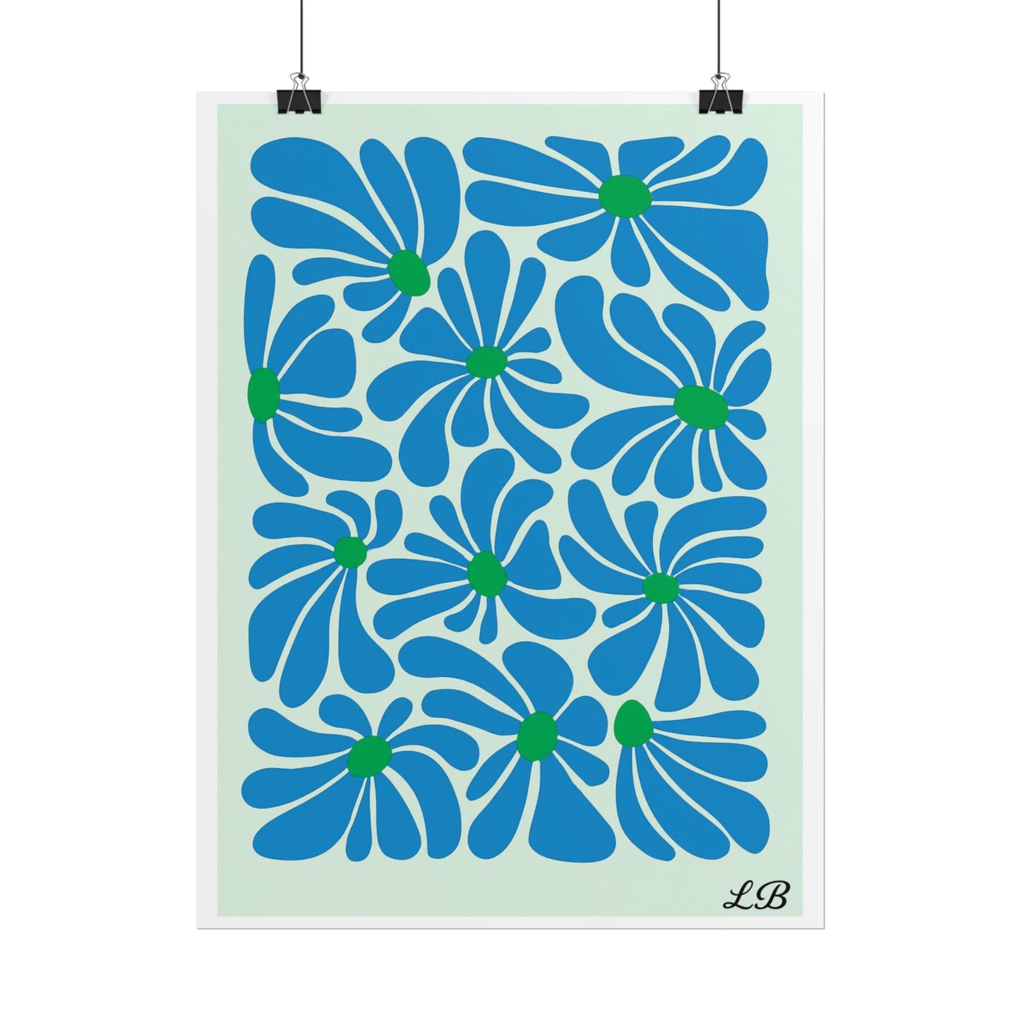 Floral Print Wall Poster - Ocean Petal
