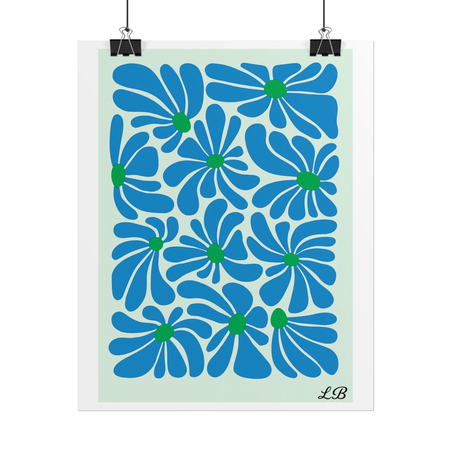 Floral Print Wall Poster - Ocean Petal