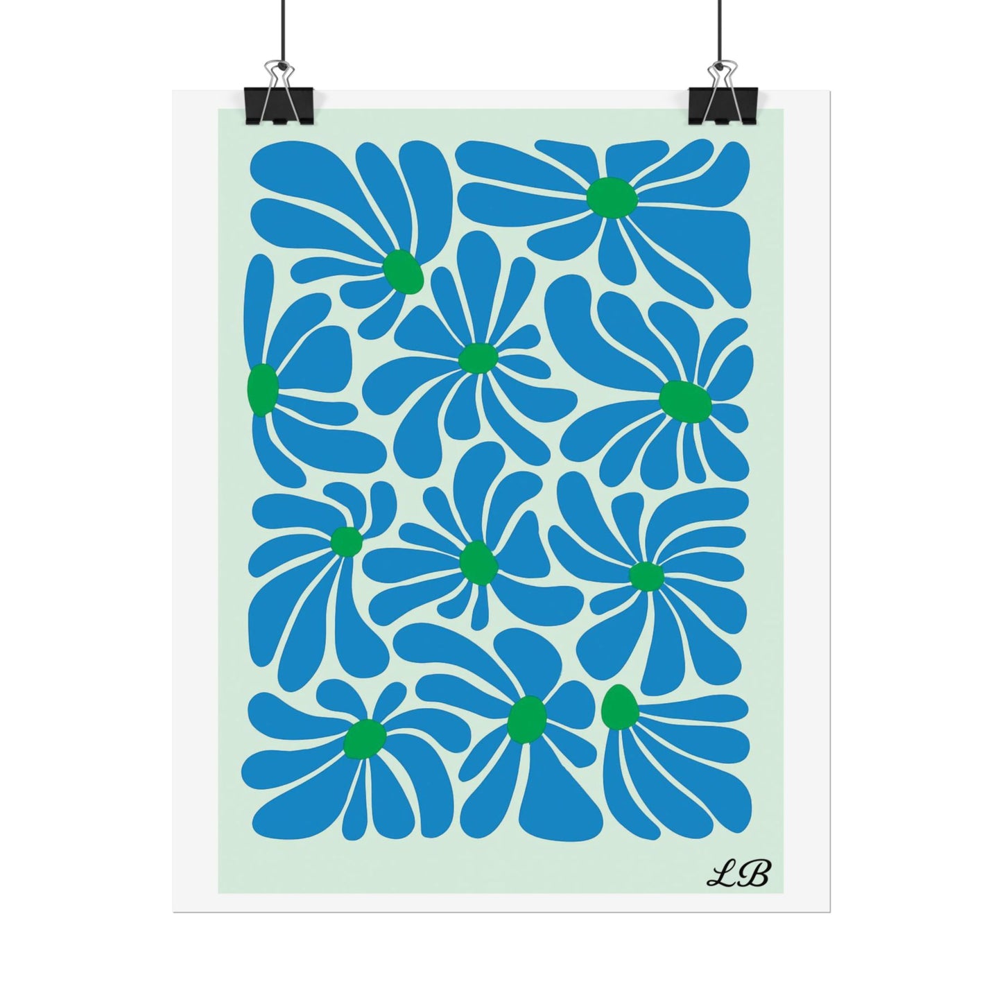 Floral Print Wall Poster - Ocean Petal