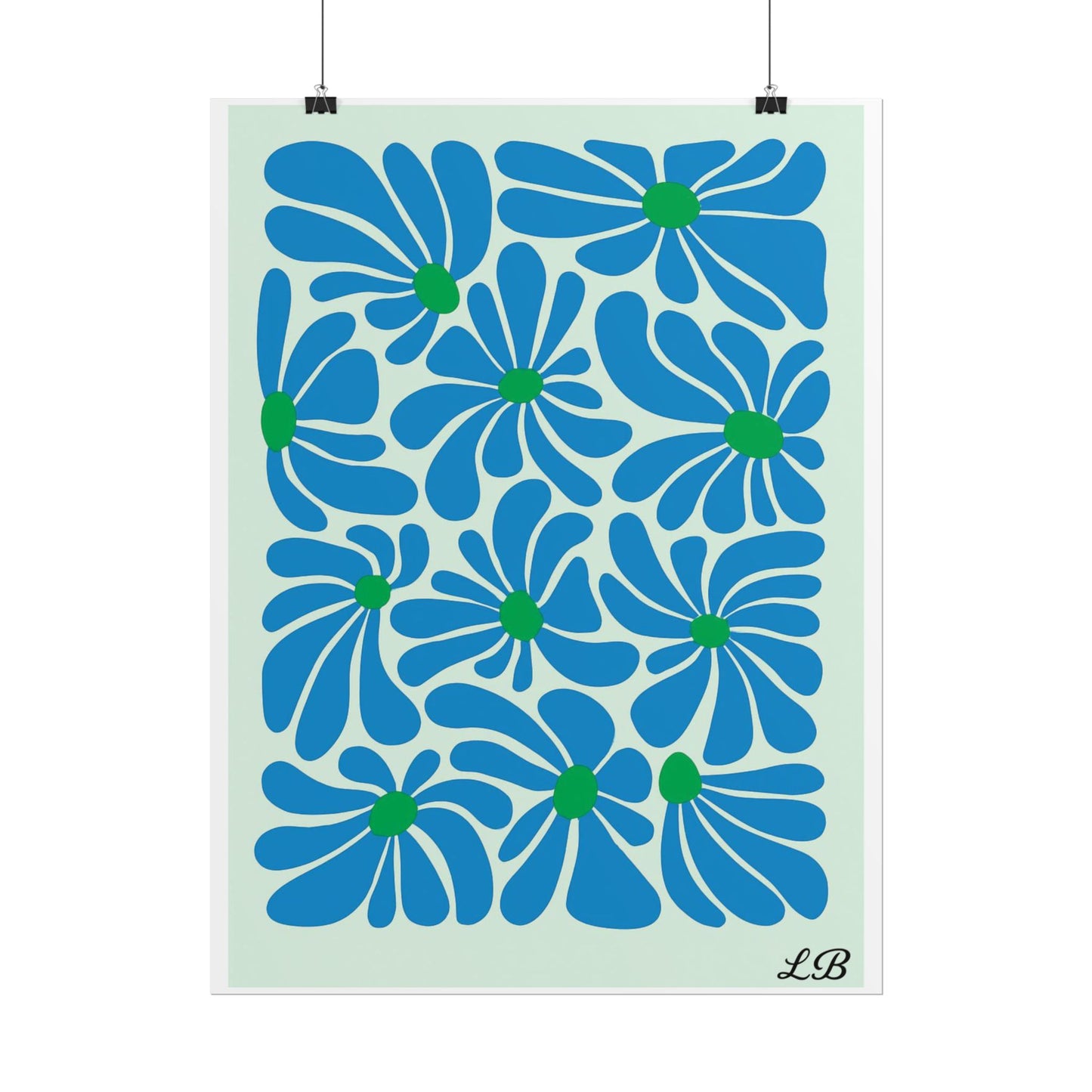 Floral Print Wall Poster - Ocean Petal
