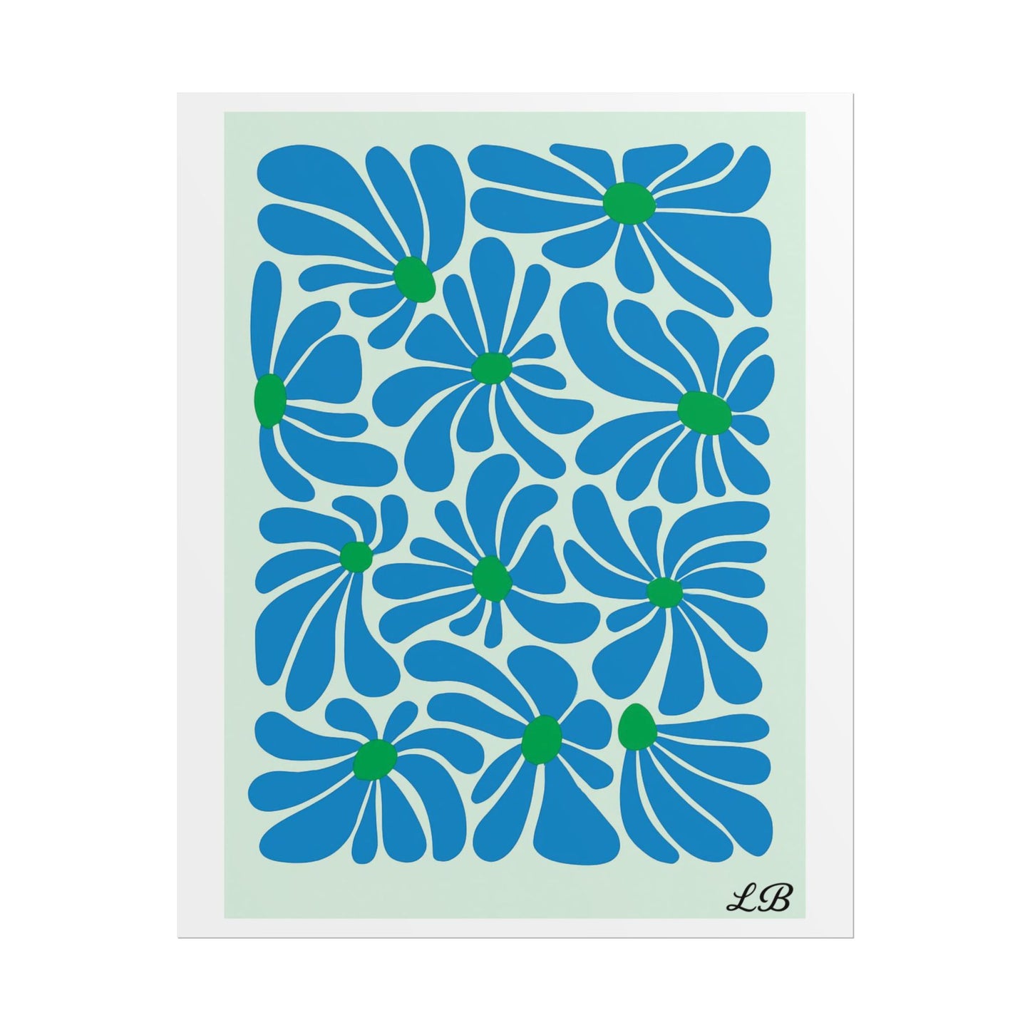 Floral Print Wall Poster - Ocean Petal