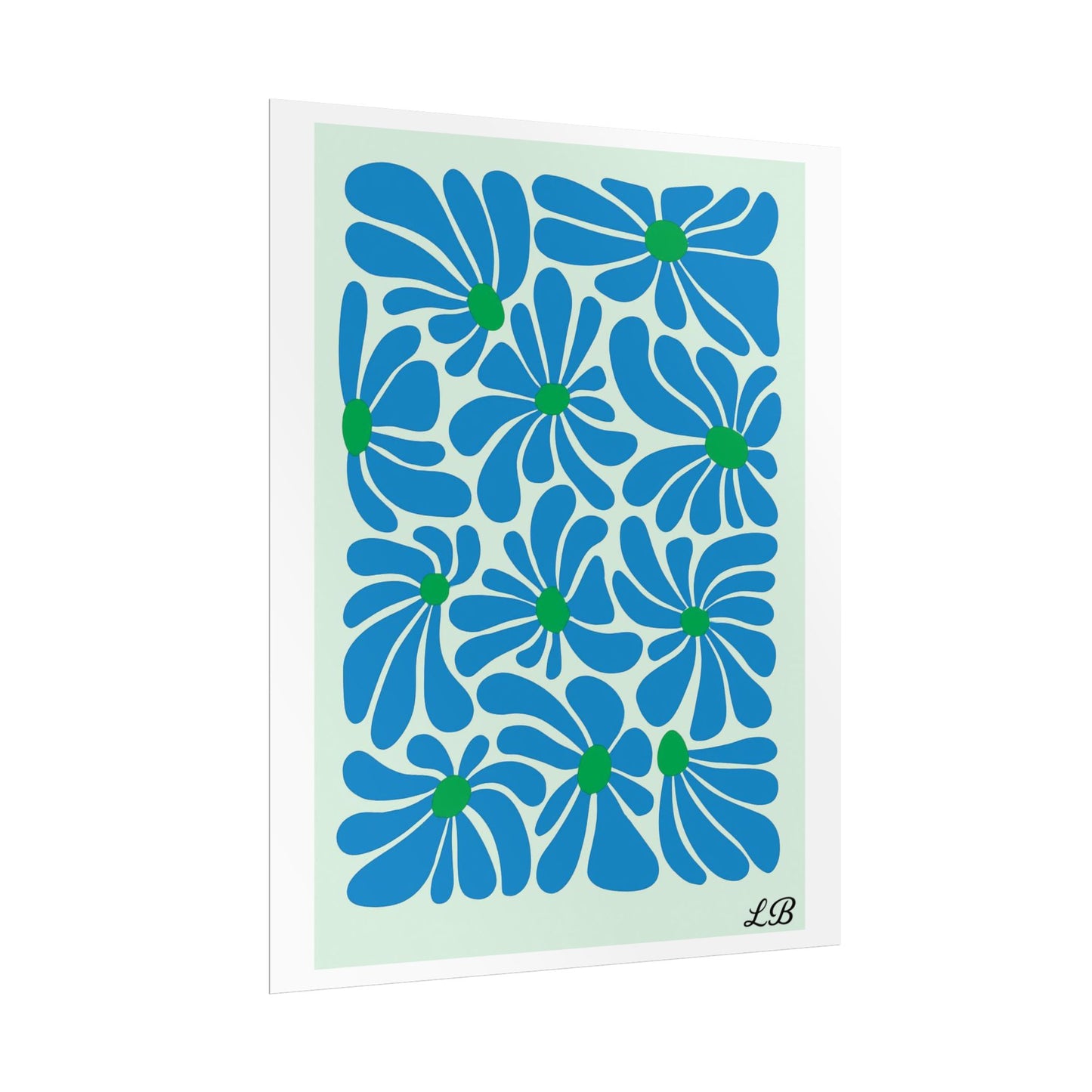 Floral Print Wall Poster - Ocean Petal