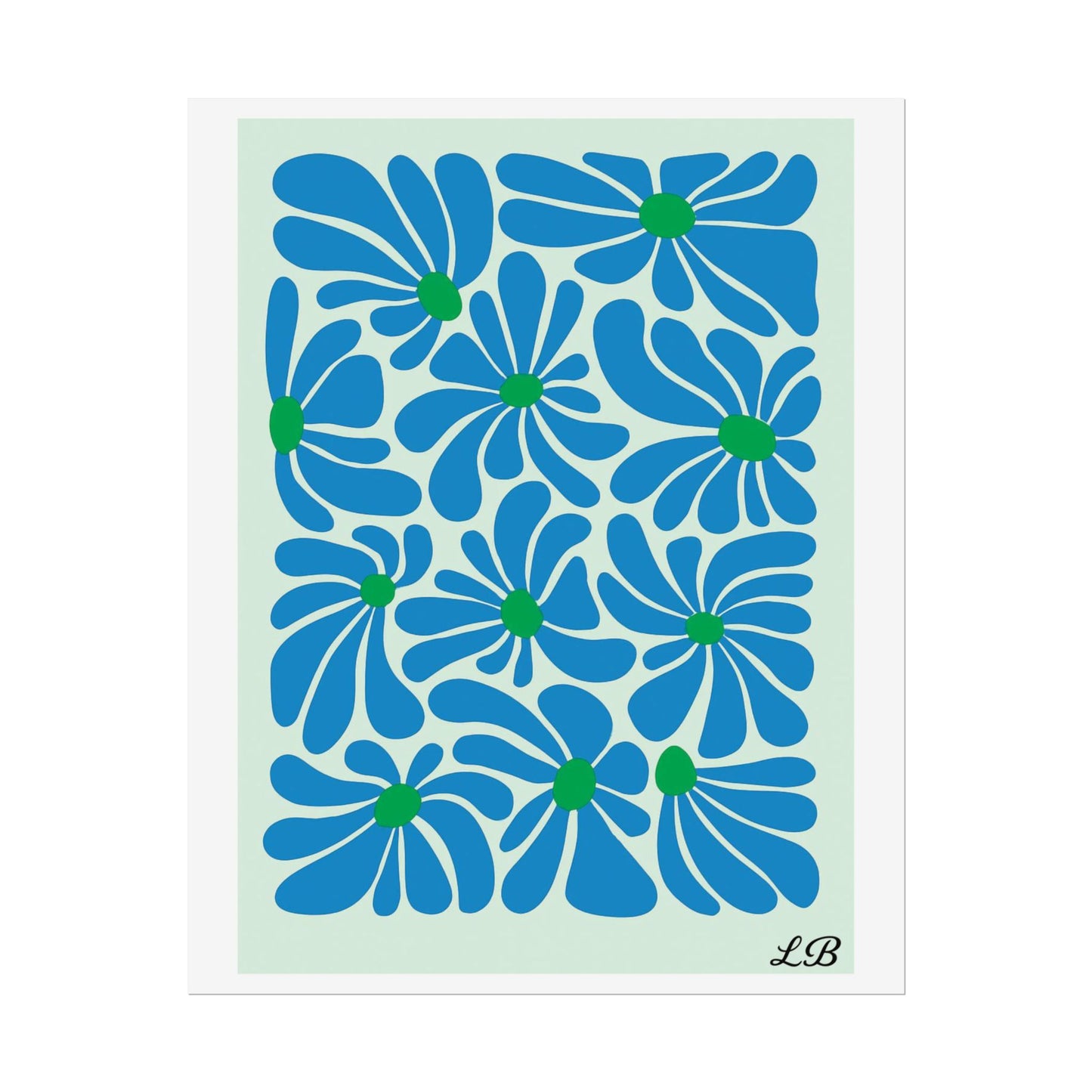 Floral Print Wall Poster - Ocean Petal