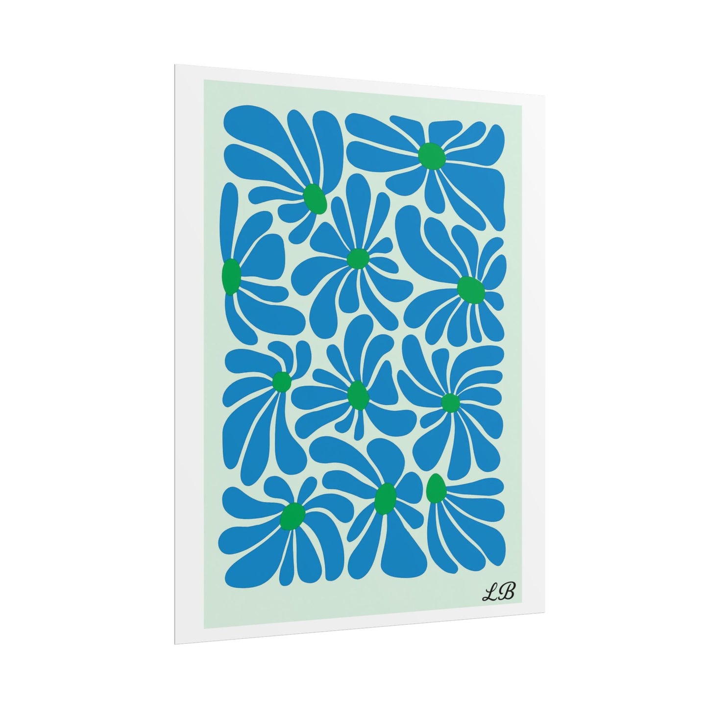 Floral Print Wall Poster - Ocean Petal
