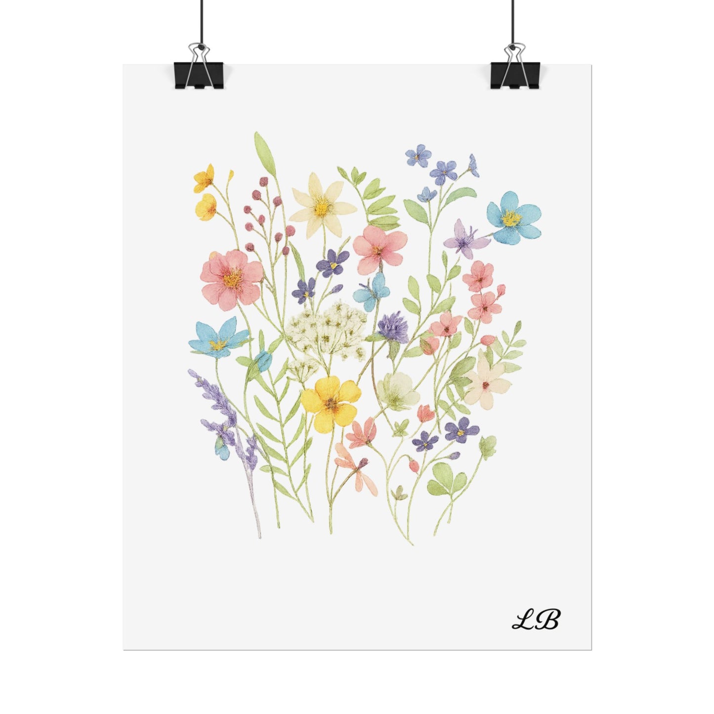 Floral Print Wall Poster - Watercolor Wilds