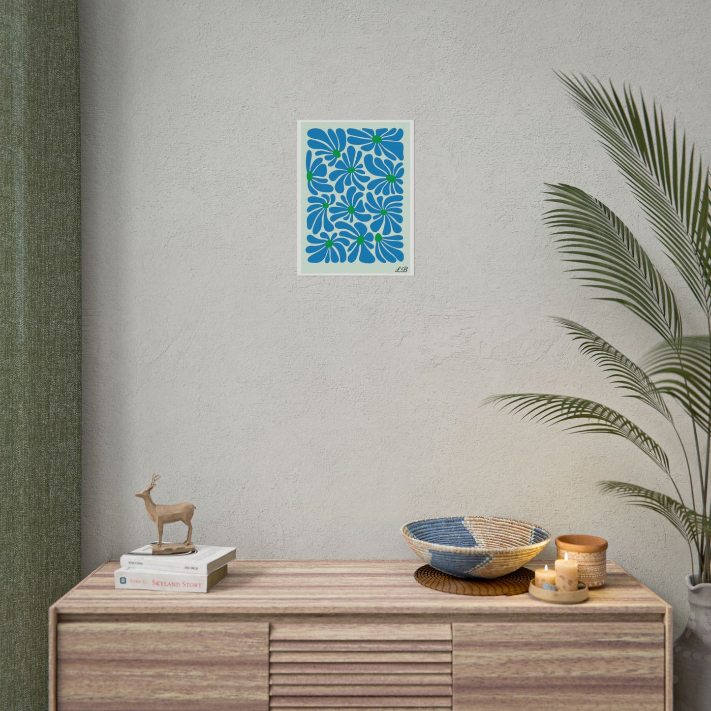 Floral Print Wall Poster - Ocean Petal