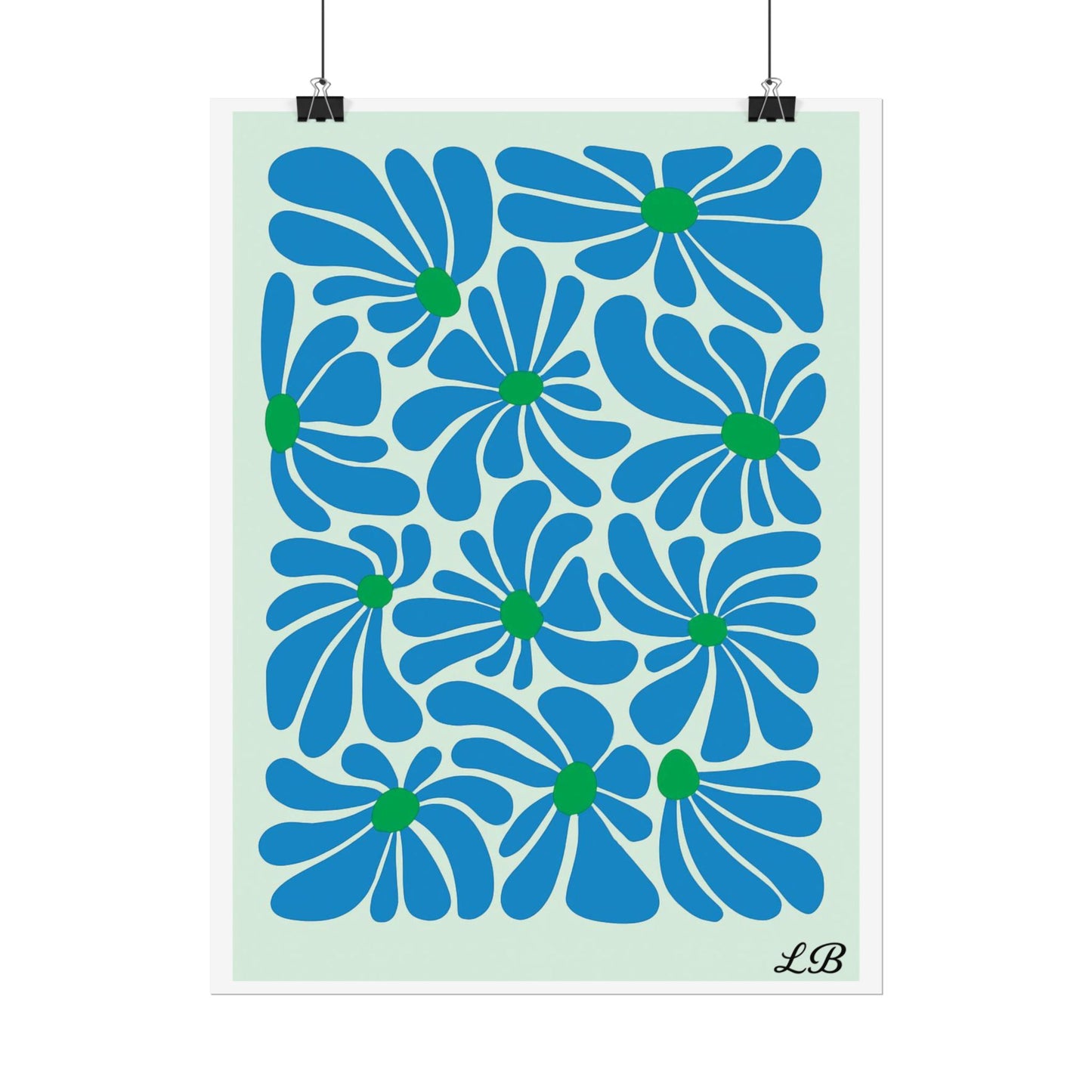Floral Print Wall Poster - Ocean Petal