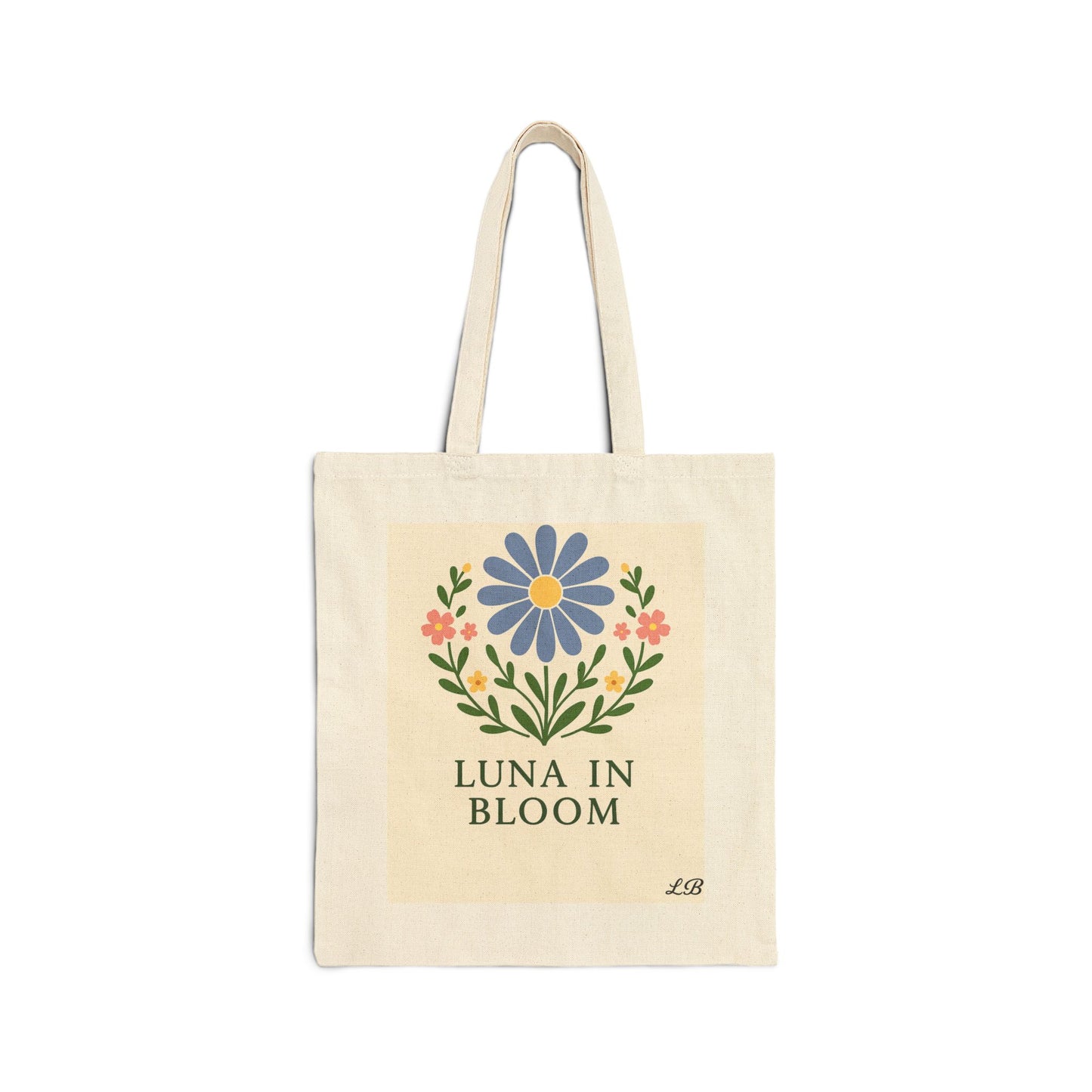 Floral Cotton Canvas Tote Bag - Luna Original - Grace