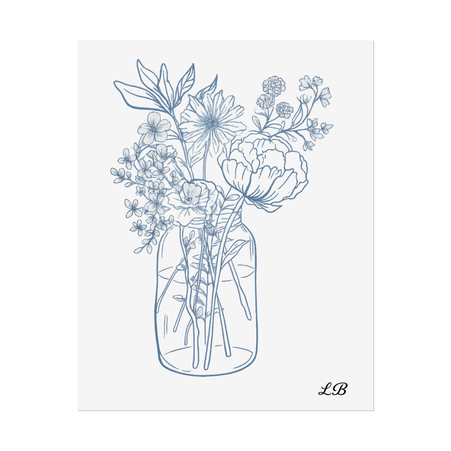 Floral Print Wall Poster - Jar of Botanicals
