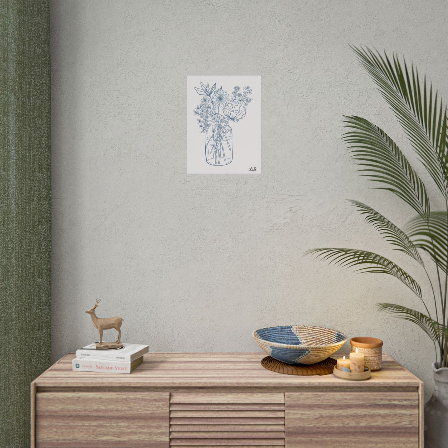 Floral Print Wall Poster - Jar of Botanicals