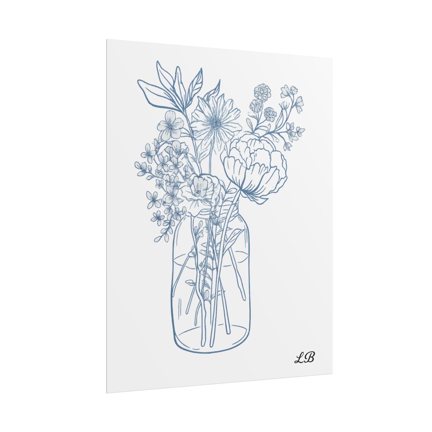 Floral Print Wall Poster - Jar of Botanicals