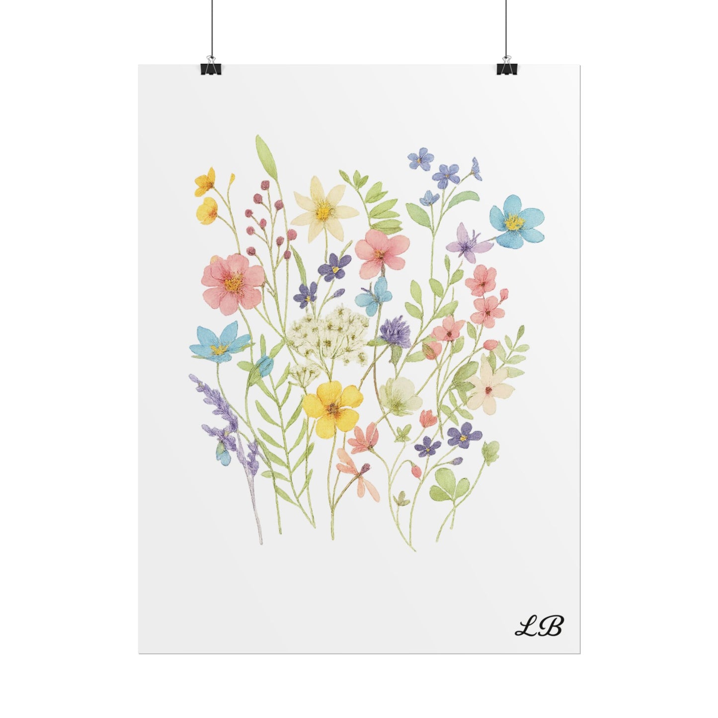 Floral Print Wall Poster - Watercolor Wilds