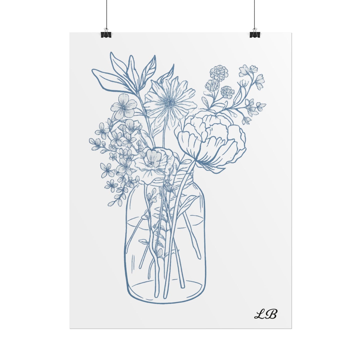 Floral Print Wall Poster - Jar of Botanicals