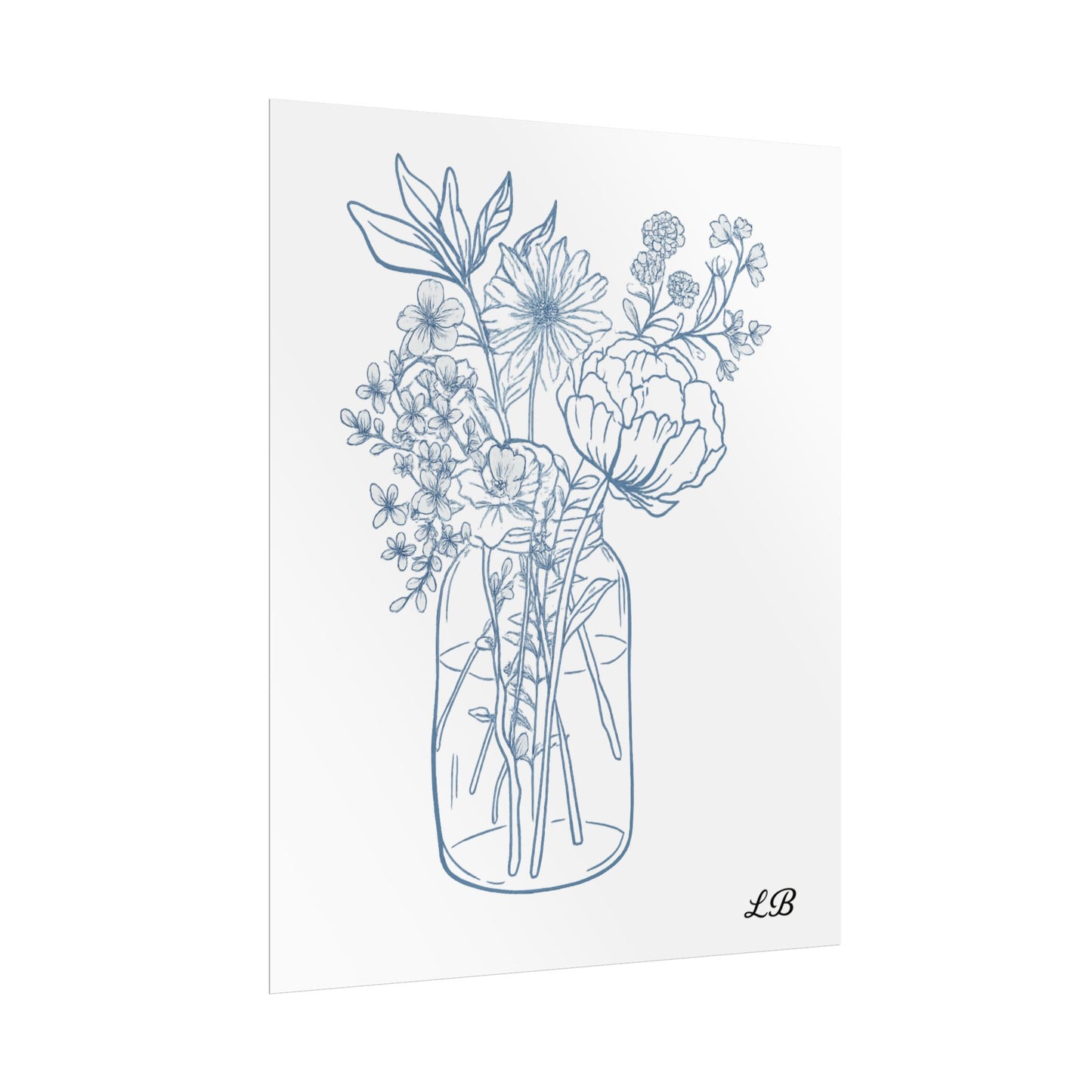 Floral Print Wall Poster - Jar of Botanicals