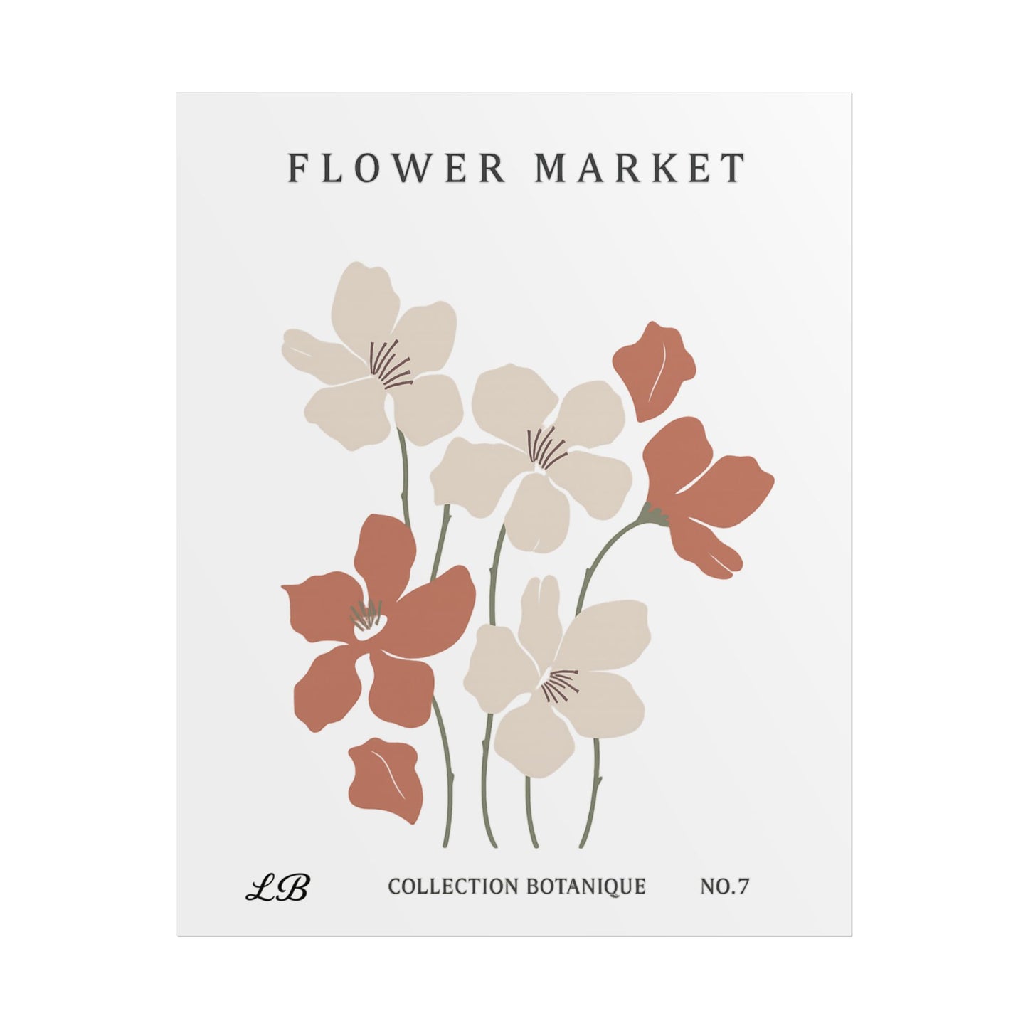 Floral Print Wall Poster - Meadow Market