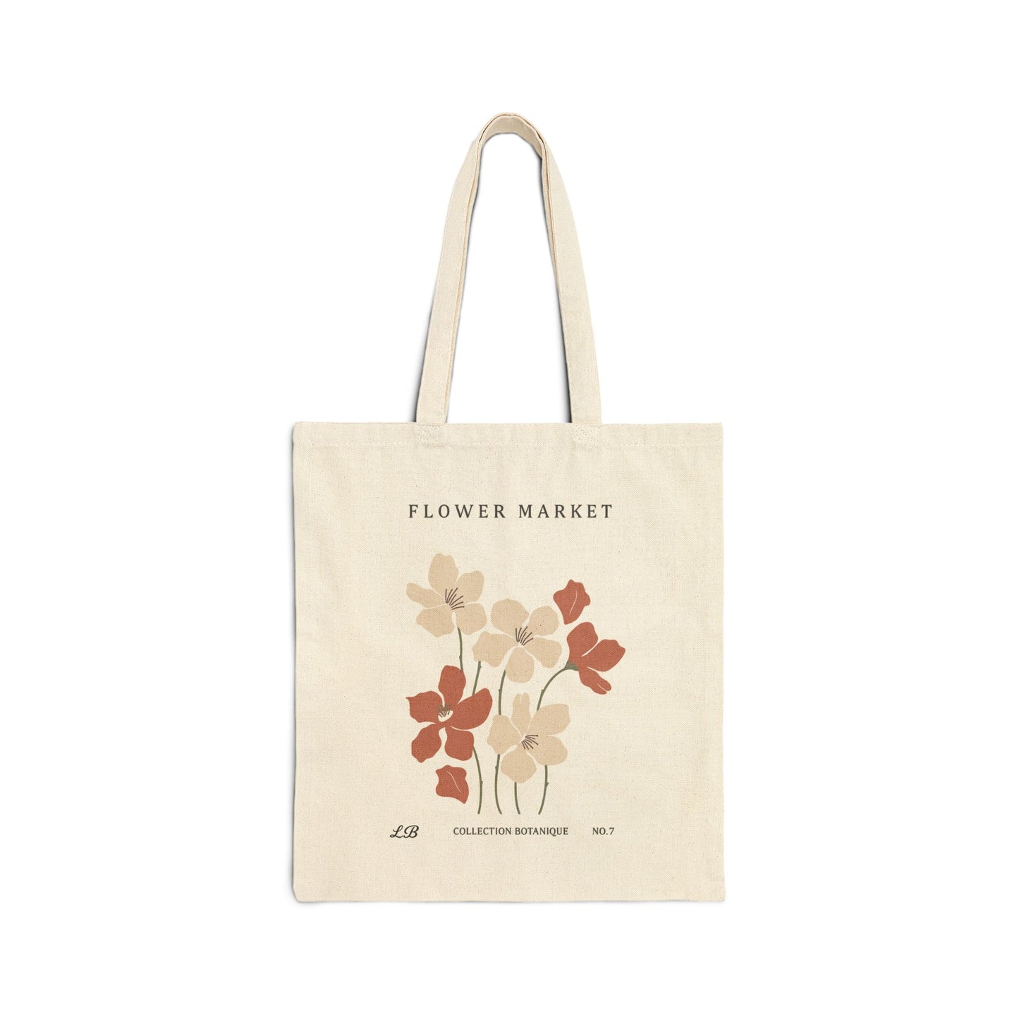 Floral Cotton Canvas Tote Bag - Meadow Market